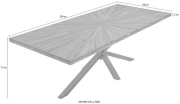 SIT Esstisch Tops&Tables, aus recyceltem Altholz Teak