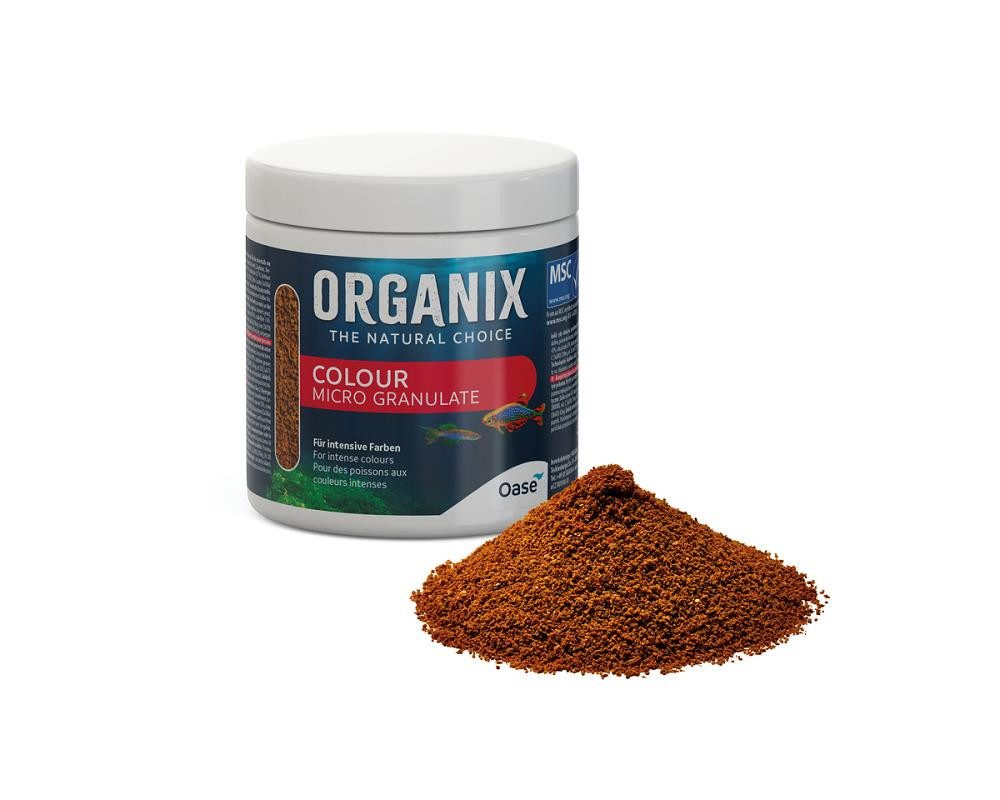 Fisch-Futterspender ORGANIX Micro Colour Granulate 250 ml Futter für Aquariumfische
