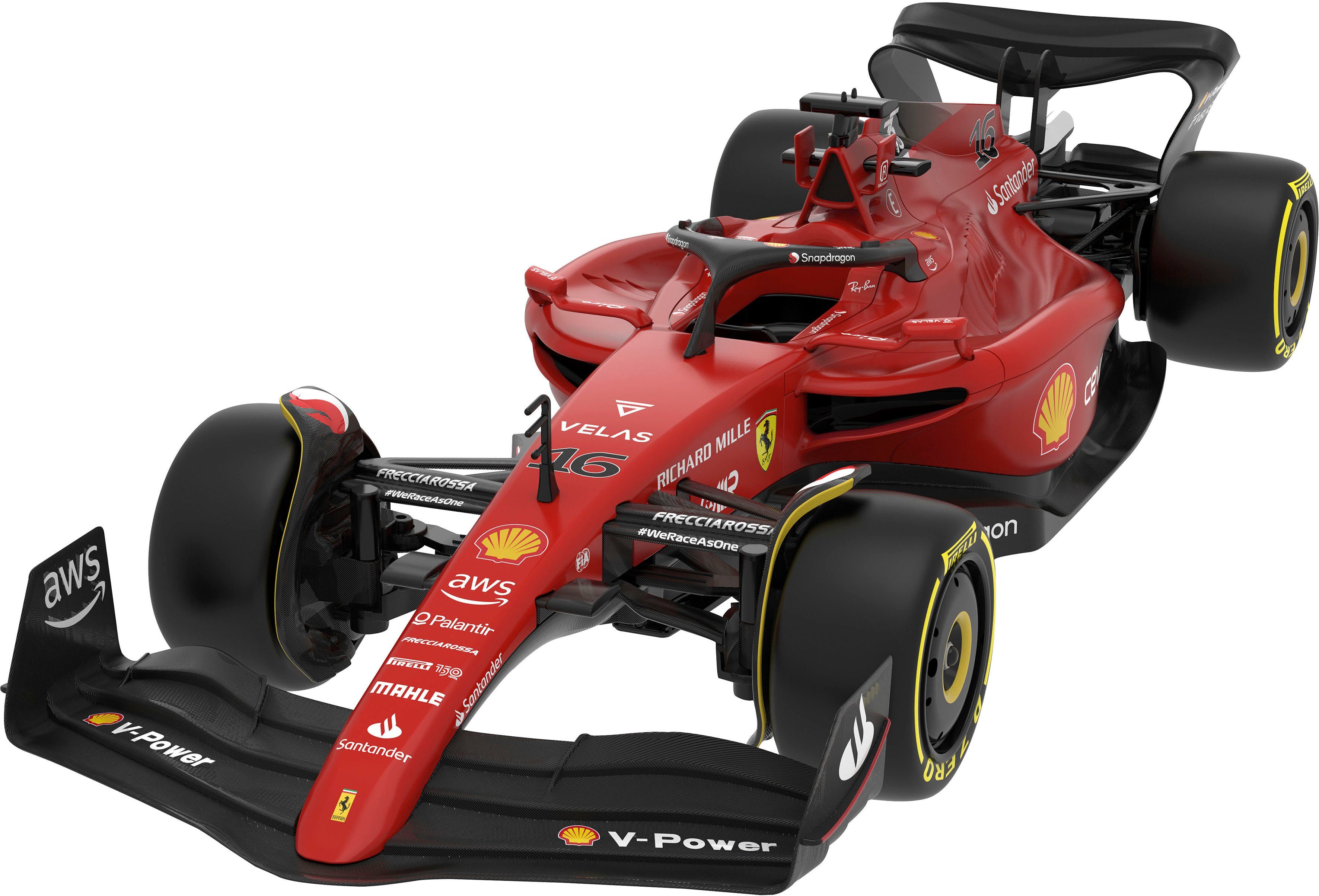 Jamara RC-Auto Deluxe Cars, Deluxe Cars, Ferrari F1-75 1:18, rot - 2,4 GHz
