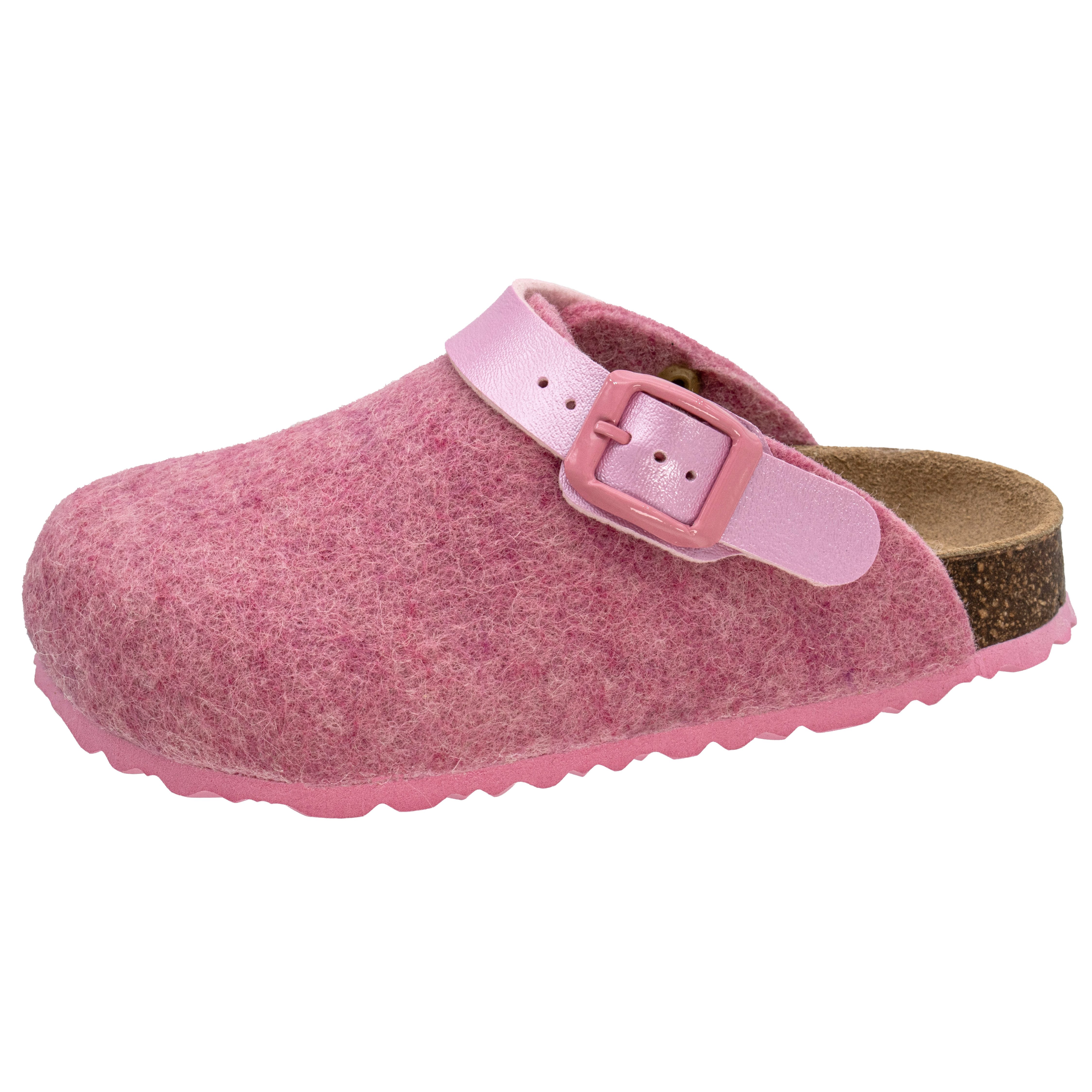 Fischer-Markenschuh Shetland Pantoffel aus Filzloden, mit gepolstertem Lederfußbett