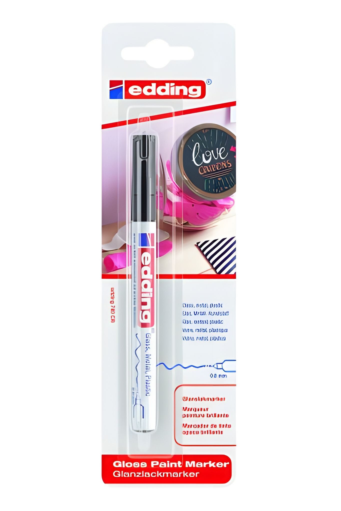 edding Malstift Edding Glanzlackmarker 780 1er-Blister schwarz