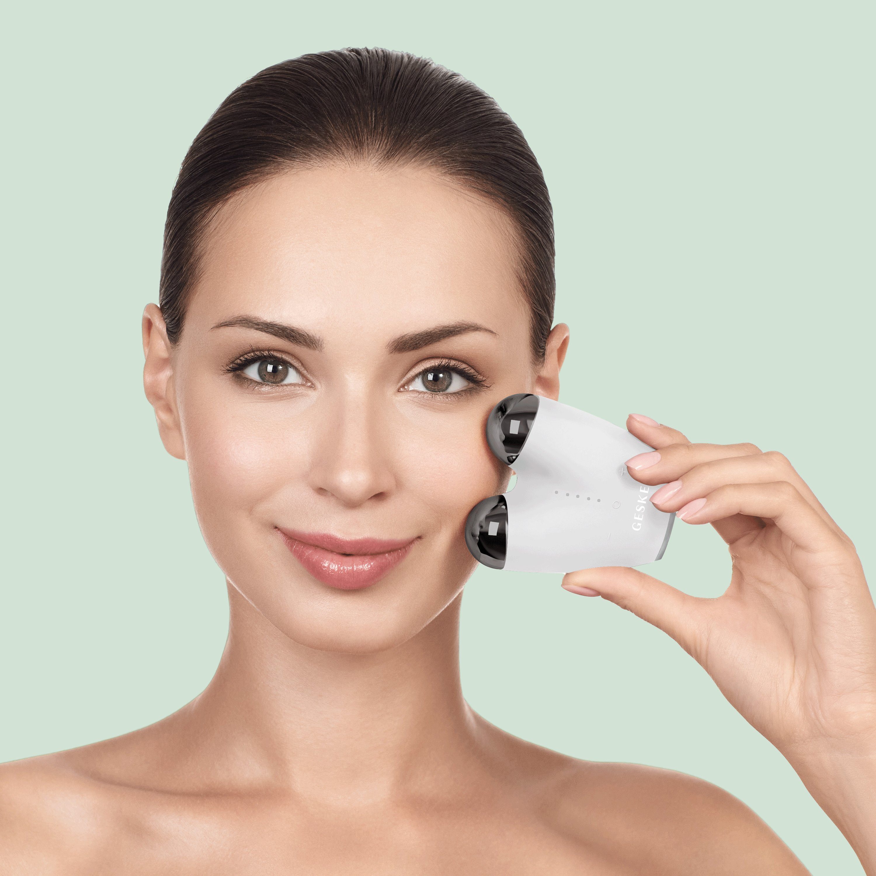 deine Packung SmartAppGuided™ personalisierte App Hautpflegeroutine. erhältst GESKE 2-tlg., MicroCurrent 1, German GESKE kostenloser Du Face-Lifter Beauty & APP USB-Ladekabel), Tech (SmartAppGuided Gerät 6 inkl. Mit Device), in White (Gerät Enhancer der