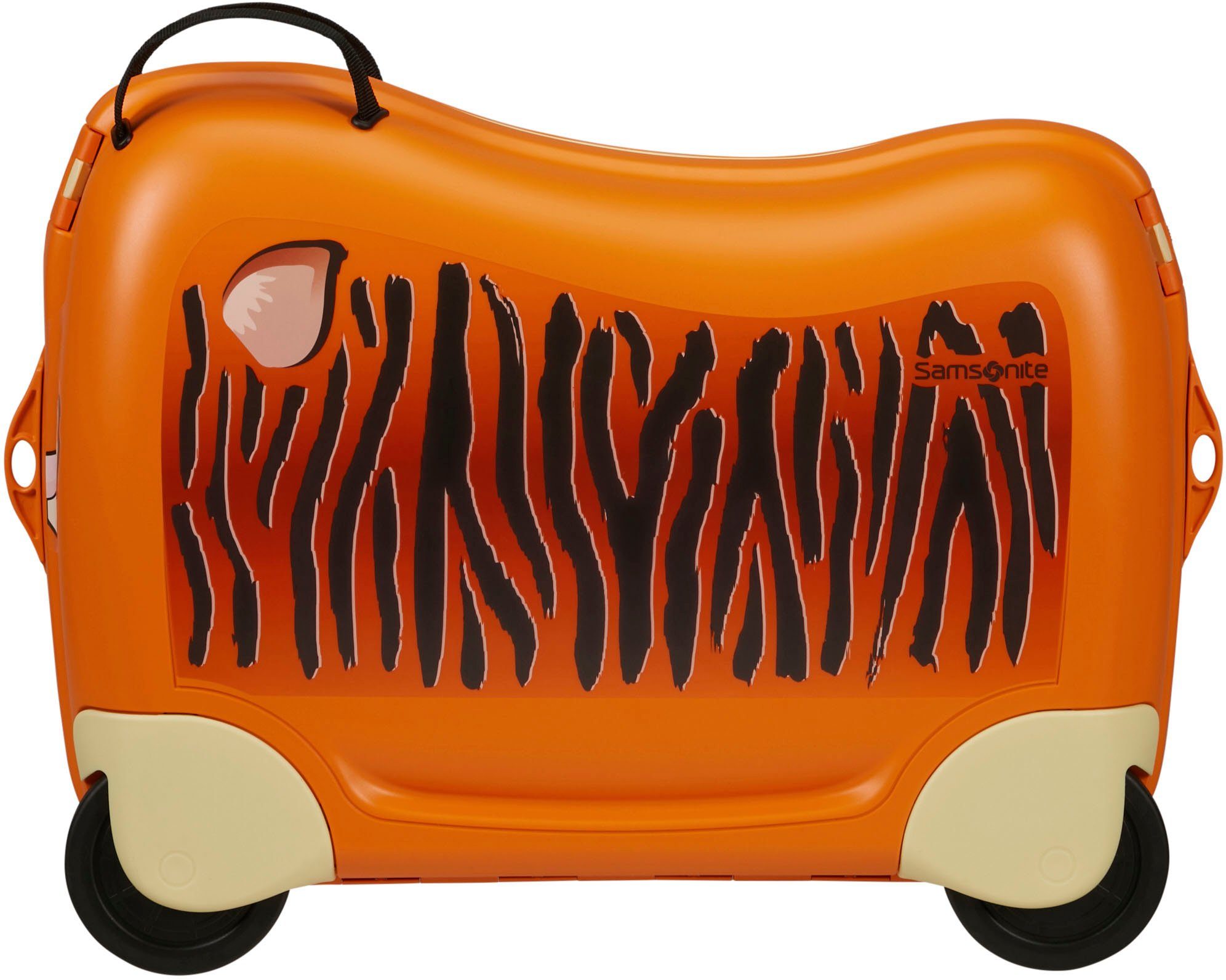 Samsonite Kinderkoffer Dream2Go Ride-on Trolley, Tiger, 4 Rollen, aus Polypropylen, mit Packriemen, mit Tragegriff oben