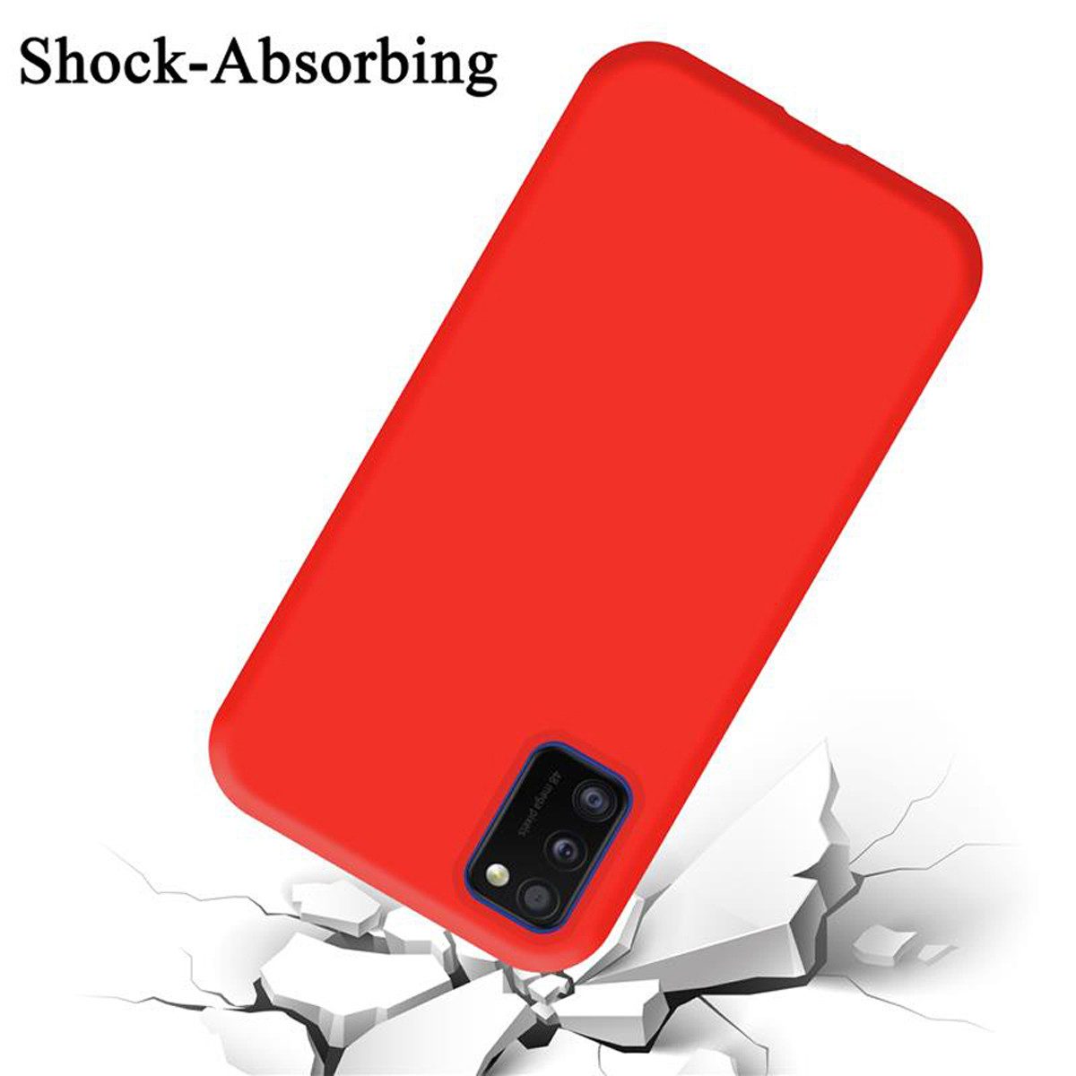 Cadorabo Handyhülle für Samsung Galaxy A41 Hülle Samsung Galaxy A41, Flexible Hülle TPU Silikon Schutzhülle Back Cover Case