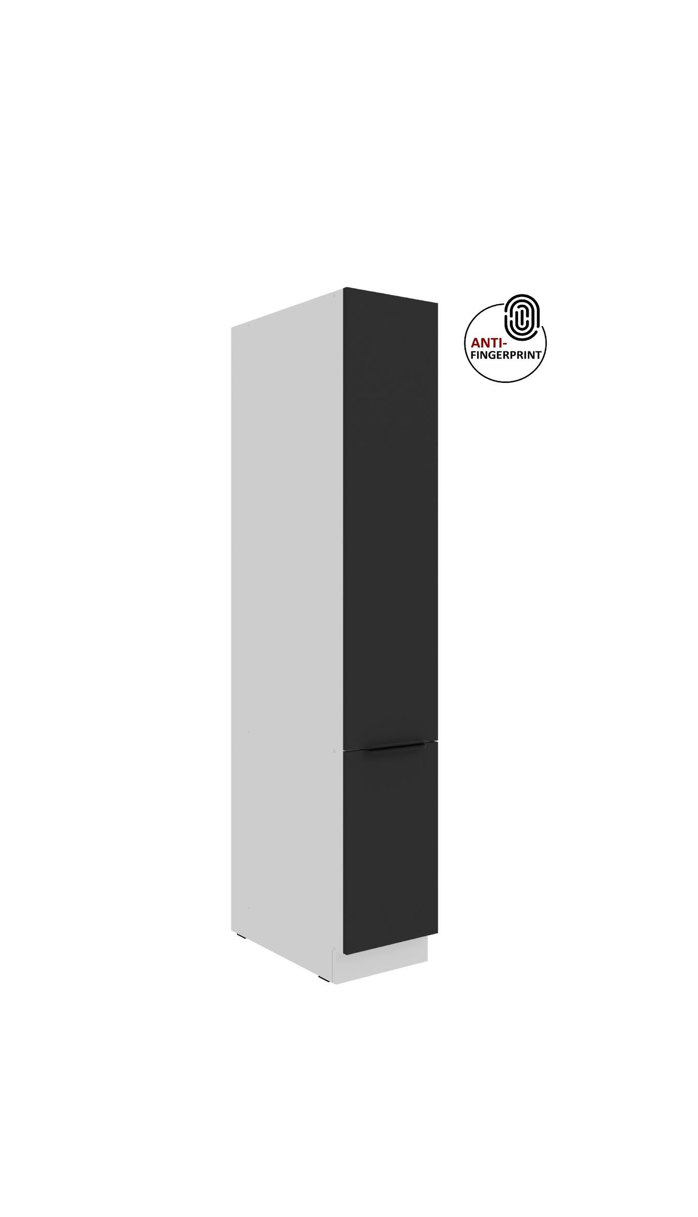 Küchen-Preisbombe Apothekerschrank 30 cm Küche ARIA Schwarz Anti Fingerprint Küchenzeile Küchenblock