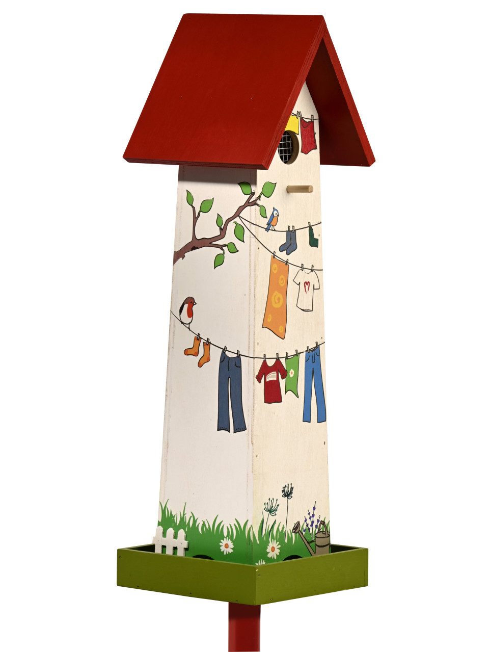 dobar Vogelhaus Dobar Vogelburg Waschtag 19,5 x 19,5 x 60 cm