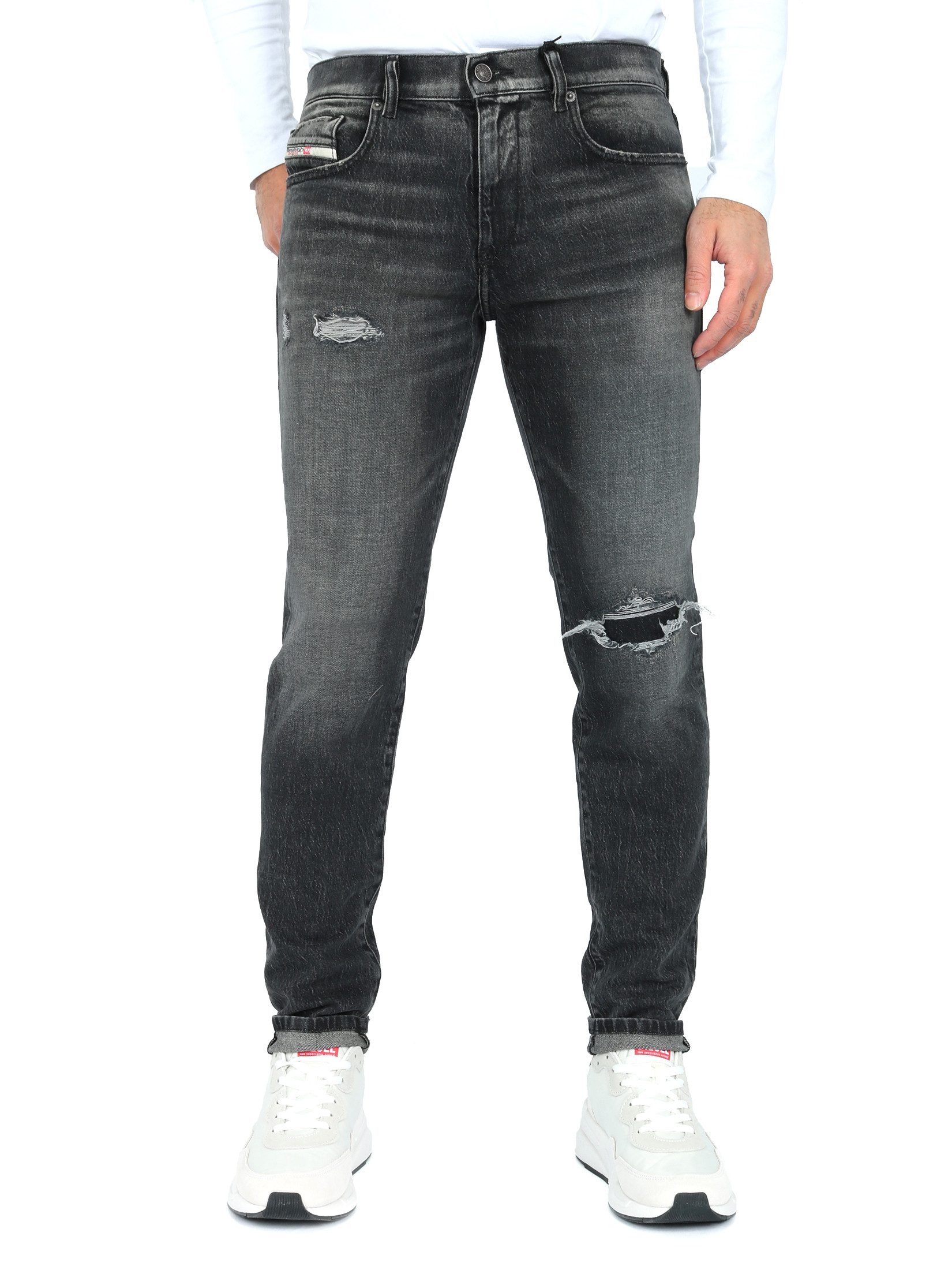 Diesel Slim-fit-Jeans Destroyed Look Hose - günstig online kaufen