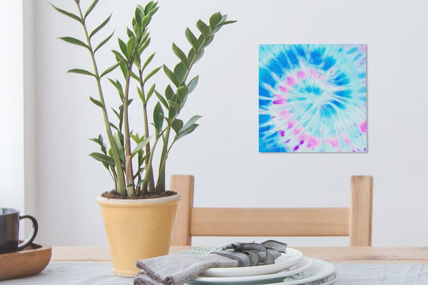 OneMillionCanvasses® Leinwandbild Sommer - Wohnzimmer (1 Krawattenfärbung St), Bilder Schlafzimmer - Spirale, für Leinwand