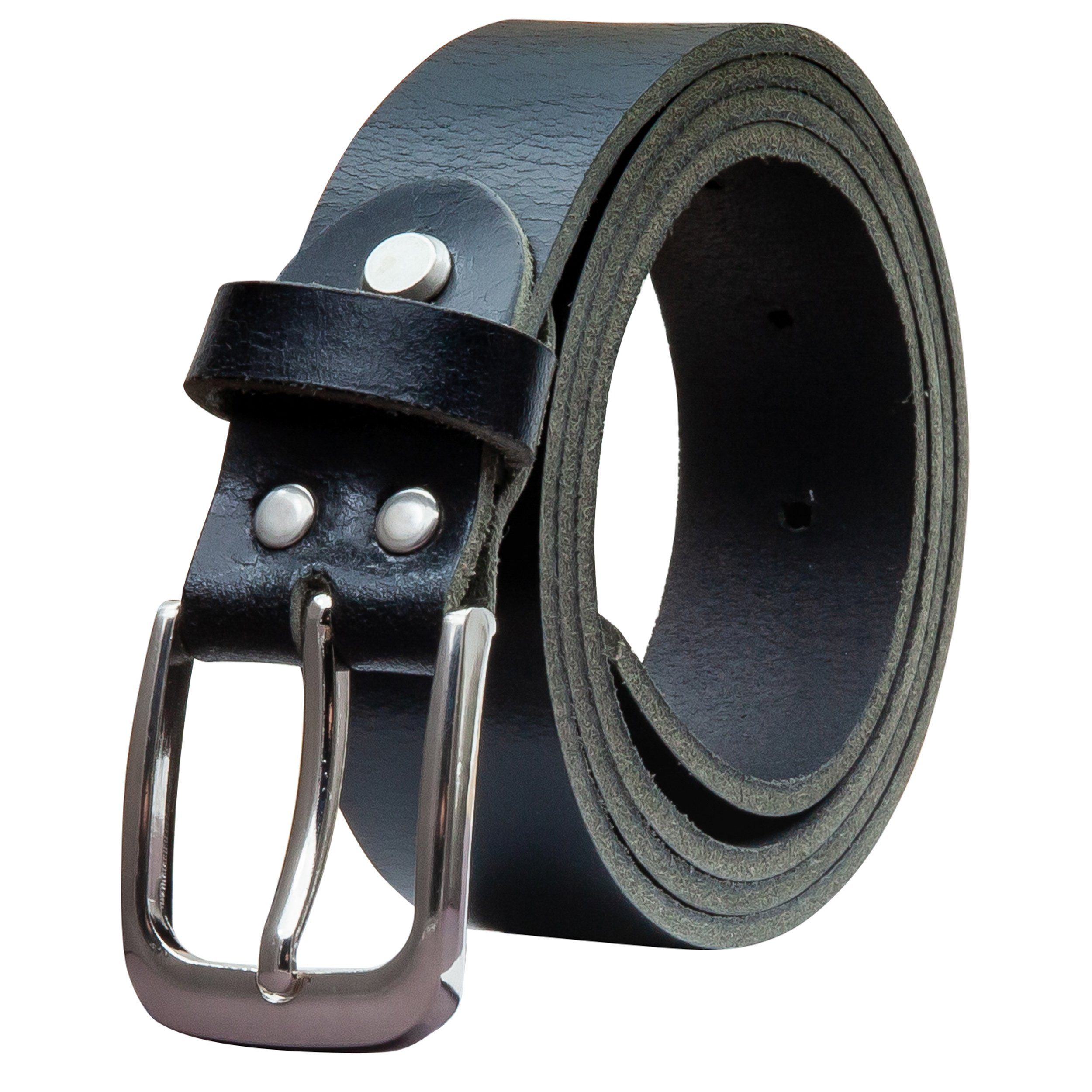 Ledergürtel OM317-VL-Schwarz