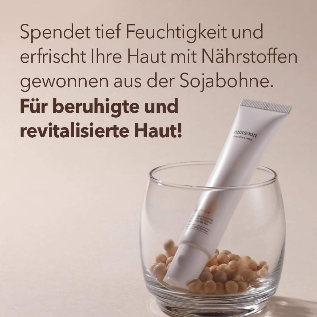 mixsoon Anti-Aging-Augencreme Bean Eye Cream 20ml – Augencreme mit fermentierten Wirkstoffen &, für empfindliche Haut & alle Hauttypen, leichte Textur