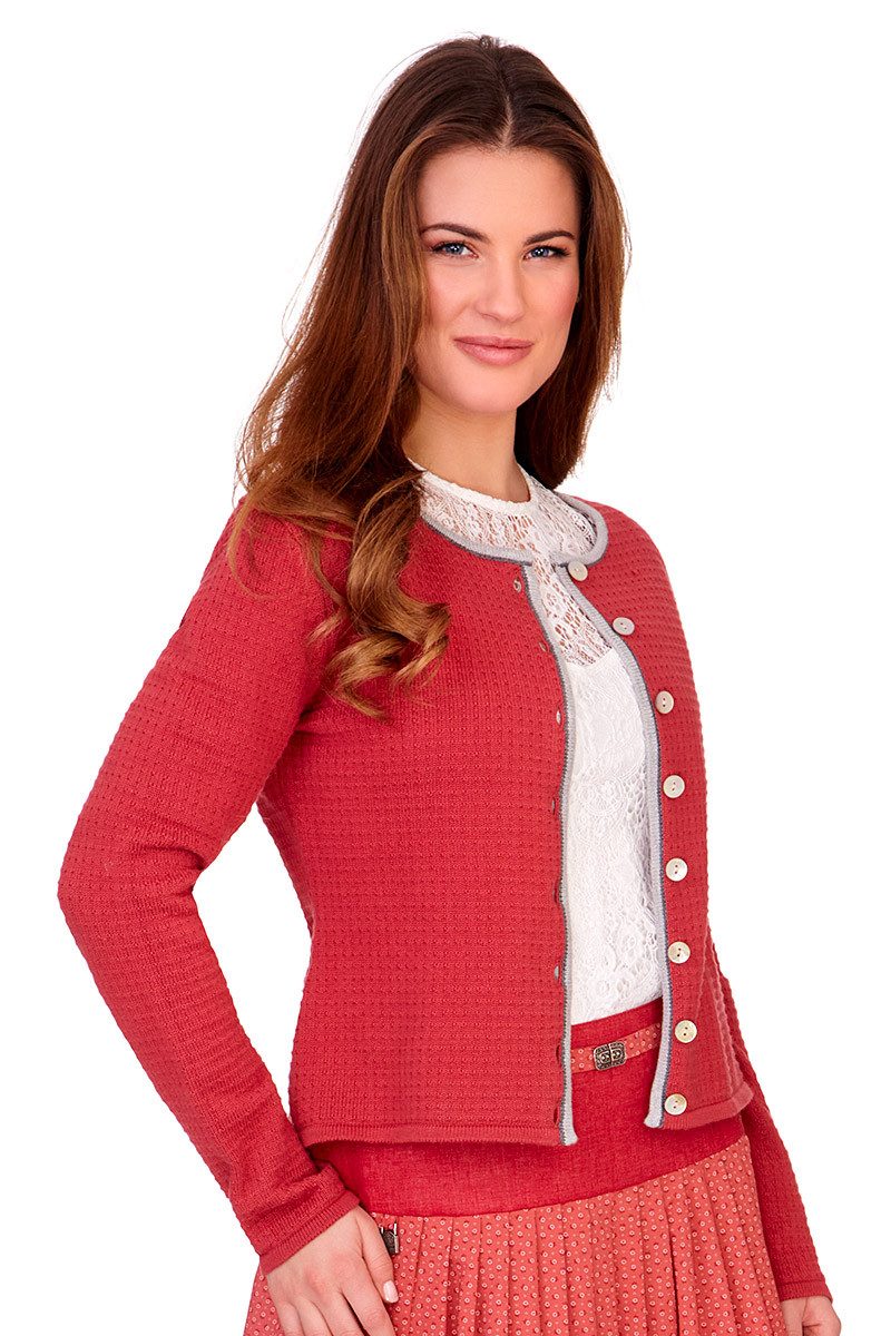Hammerschmid Trachtenjacke Trachten Strickjacke - BIEL - dark salmon