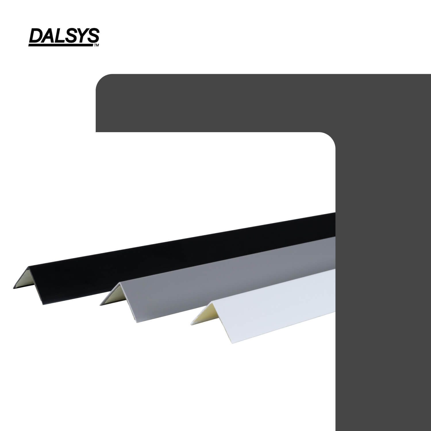 Dalsys Winkelprofil (Winkelprofil selbstklebend PVC 30x30mm, 150cm Schwarz Eckschutzprofil, 1-St., Eckleiste, hoher Kantenschutz Wand), für Wohn- und Arbeitsbereich sowie Garage geeignet