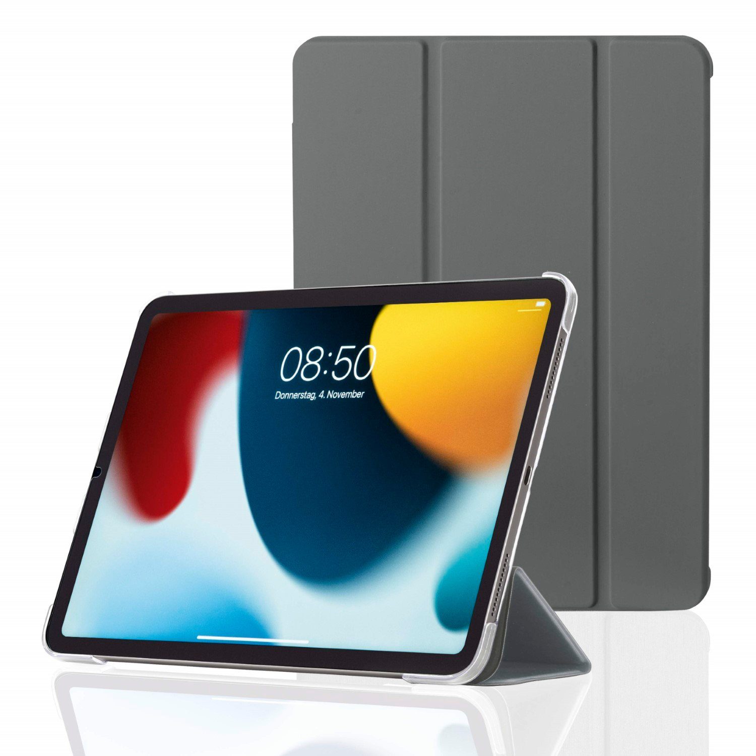 Hama Tablet-Hülle Smart Case Tasche Fold Clear Cover Hülle Grau, Standfunktion Magnet-Verschluss für Apple iPad mini 6 2021 8,3"