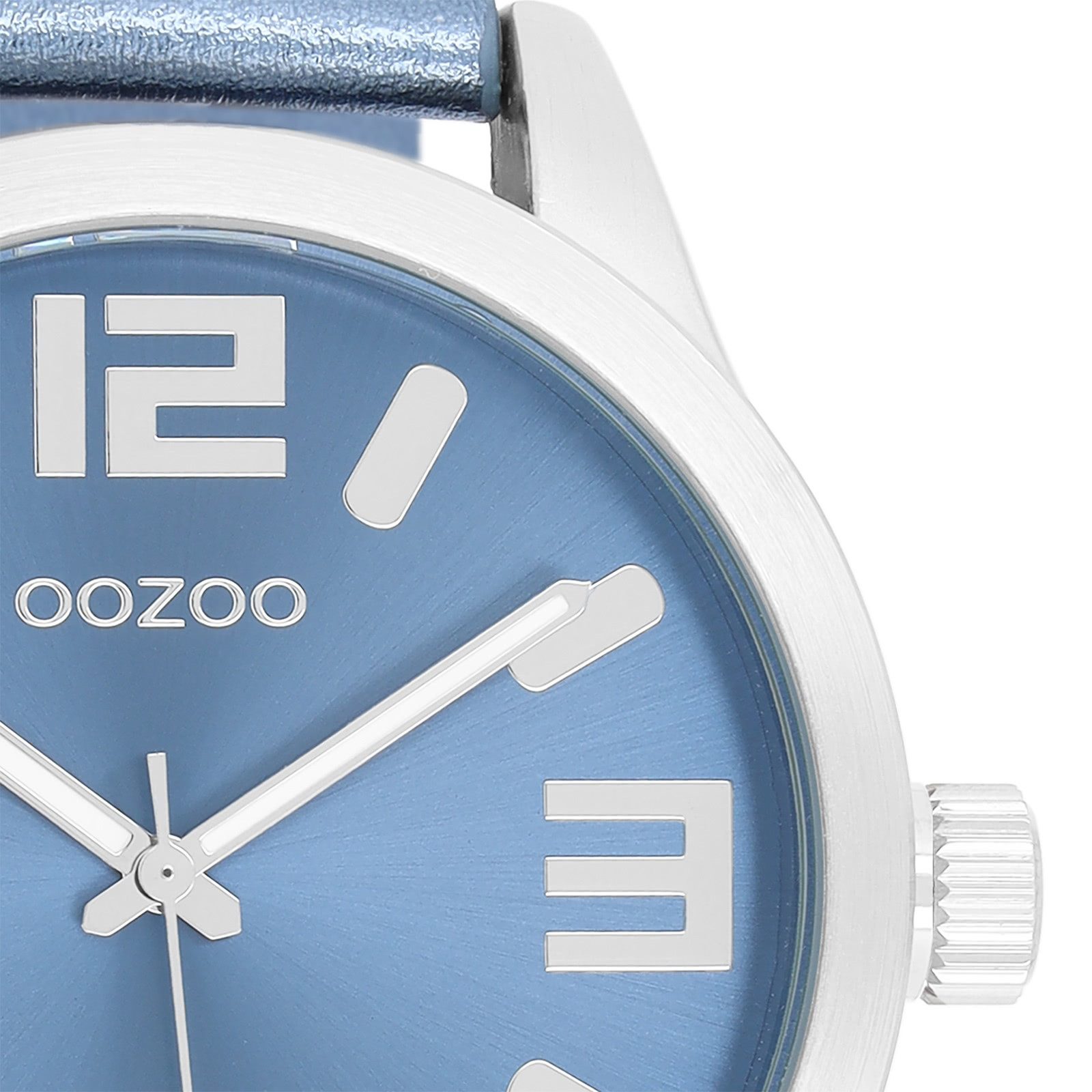 OOZOO Quarzuhr Oozoo Damen Armbanduhr Timepieces Analog, (Analoguhr), Damenuhr rund, extra groß (ca. 46mm) Lederarmband, Fashion-Style