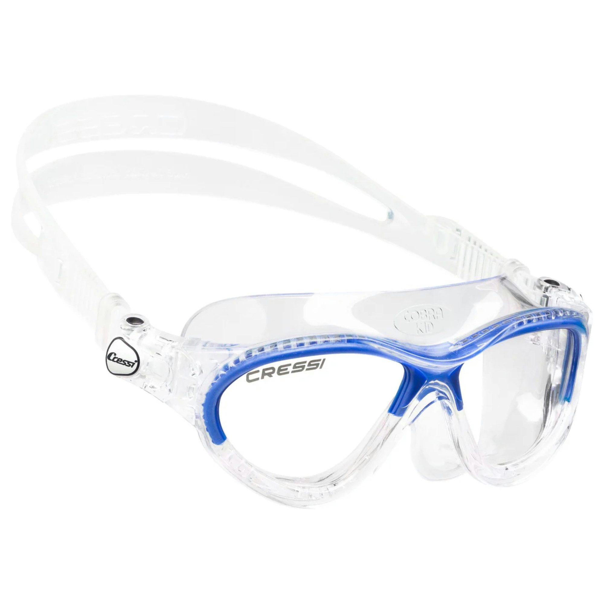 Cressi Schwimmbrille Mini Cobra Schwimmbrille - Clear/Blue