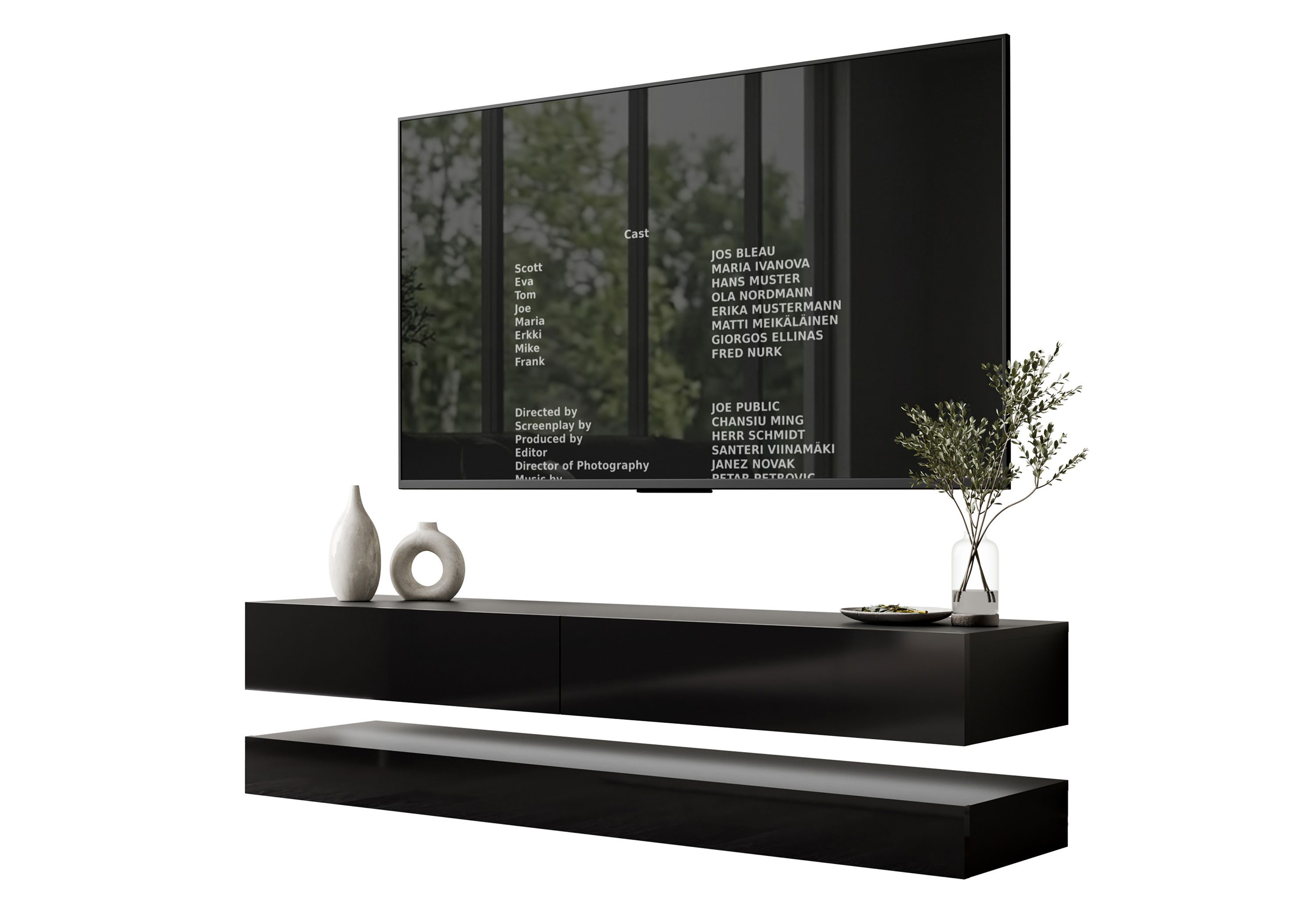 Lookway TV-Schrank SKY 140 cm mit LED-Beleuchtung 140x34x25 cm