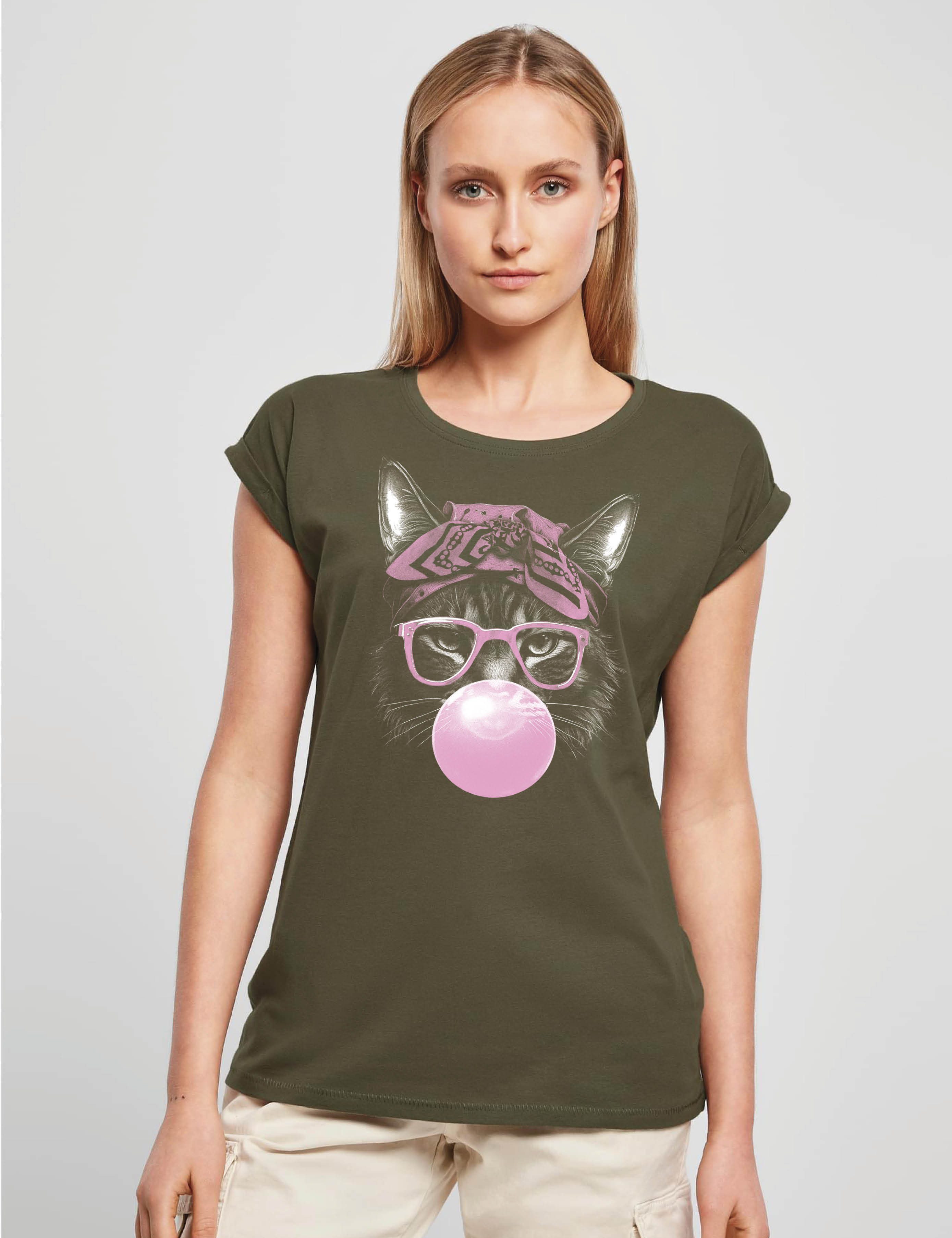 Youth Designz Print-Shirt Coole Katze Damen T-Shirt als Statement oder Geschenk Motiv mit lustigem Print für Frauen