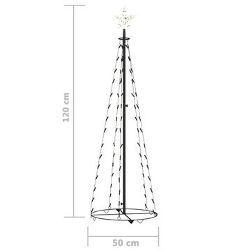 vidaXL LED Baum Weihnachtsbaum Kegelform 70 LEDs Deko Warmweiß 50x120 cm
