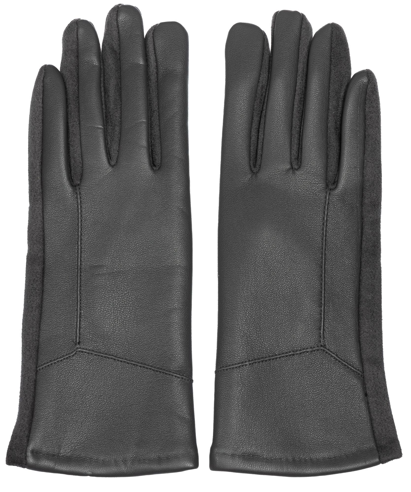 Caspar Strickhandschuhe GLV015 elegante dunkelgrau uni Handschuhe Damen klassisch