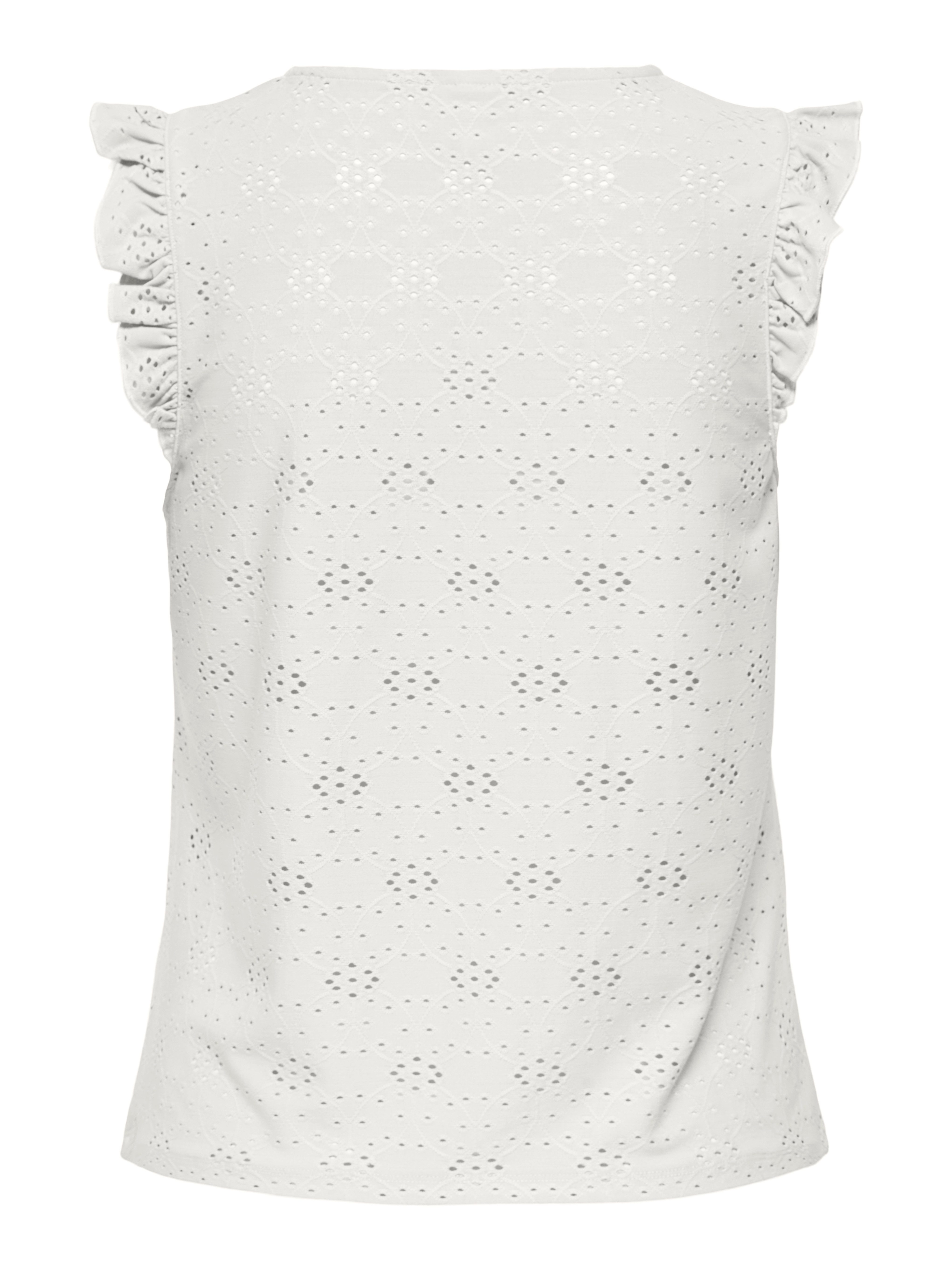 ONLY Shirttop ONLSMILLA S/L FRILL TOP JRS Materialmix, regular fit, Rundhals