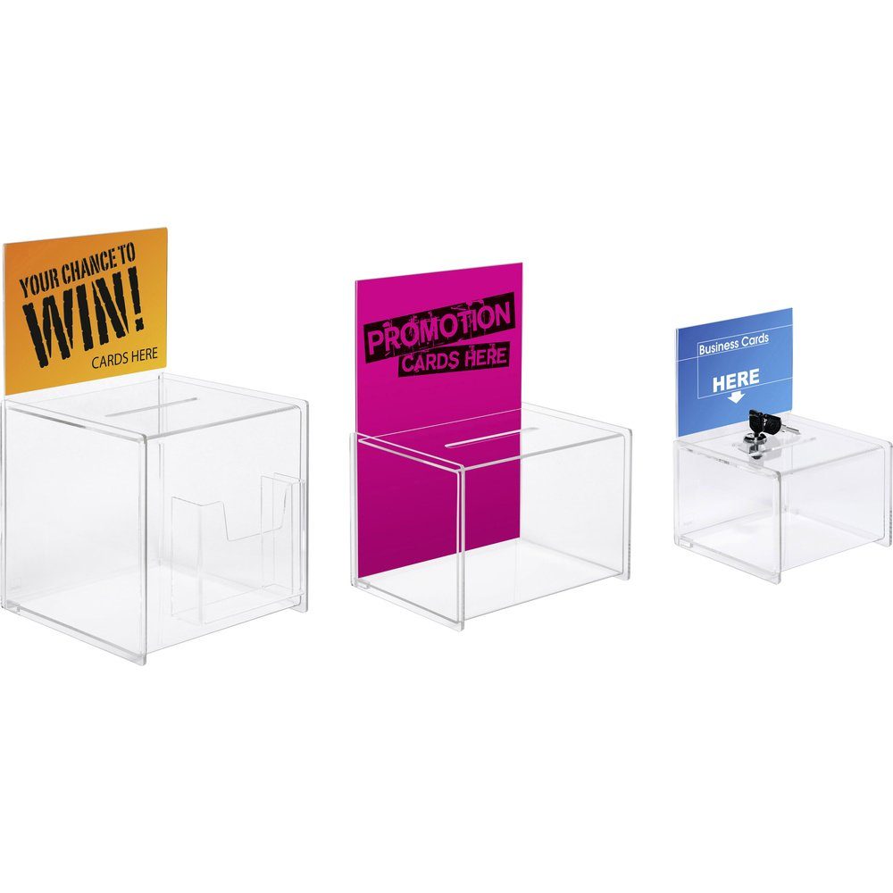 Sigel Aufbewahrungsbox Sigel Aktionsbox mit Einwurf VA150 Transparent (B x H x T) 225 x 310