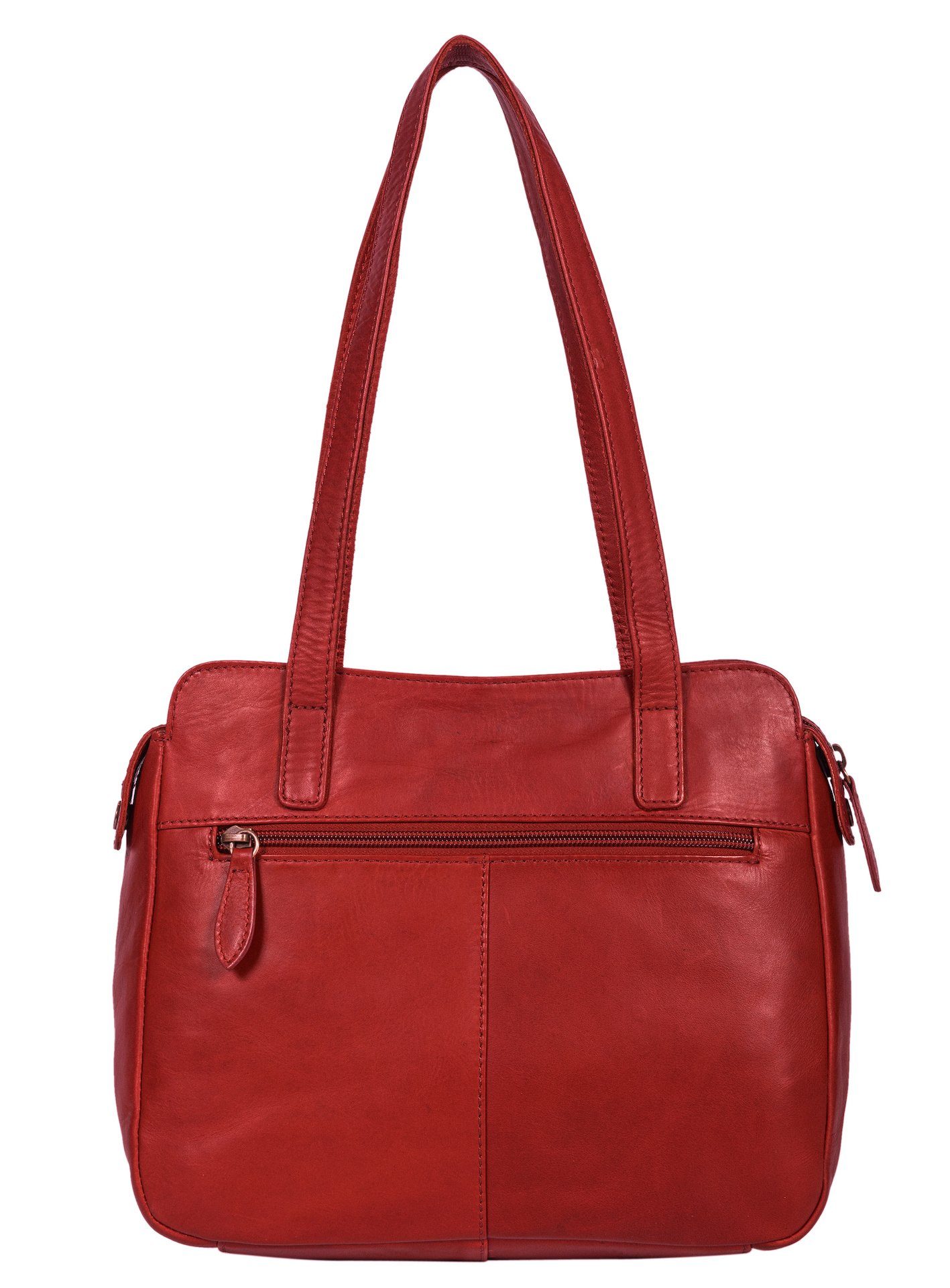 Benthill Handtasche Damen Echt Leder Henkeltasche Umhängegurt Vintage Tasche Umhängetasche, Schultergurt / Umhängegurt Reißverschlussfach – Bild 5 von 5