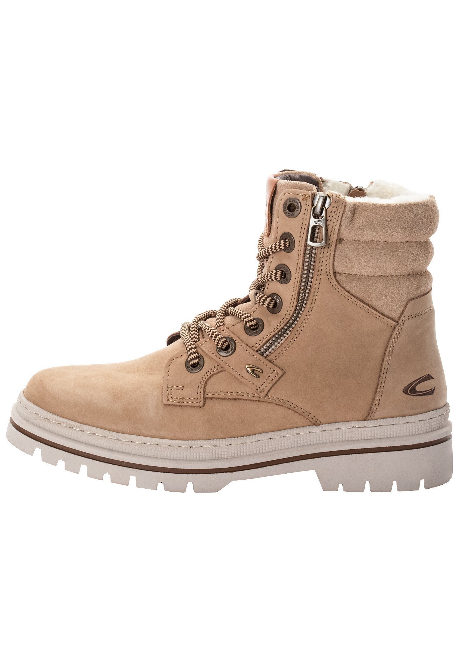 camel active mit warmem Wollfutter Schnürschuh Beige