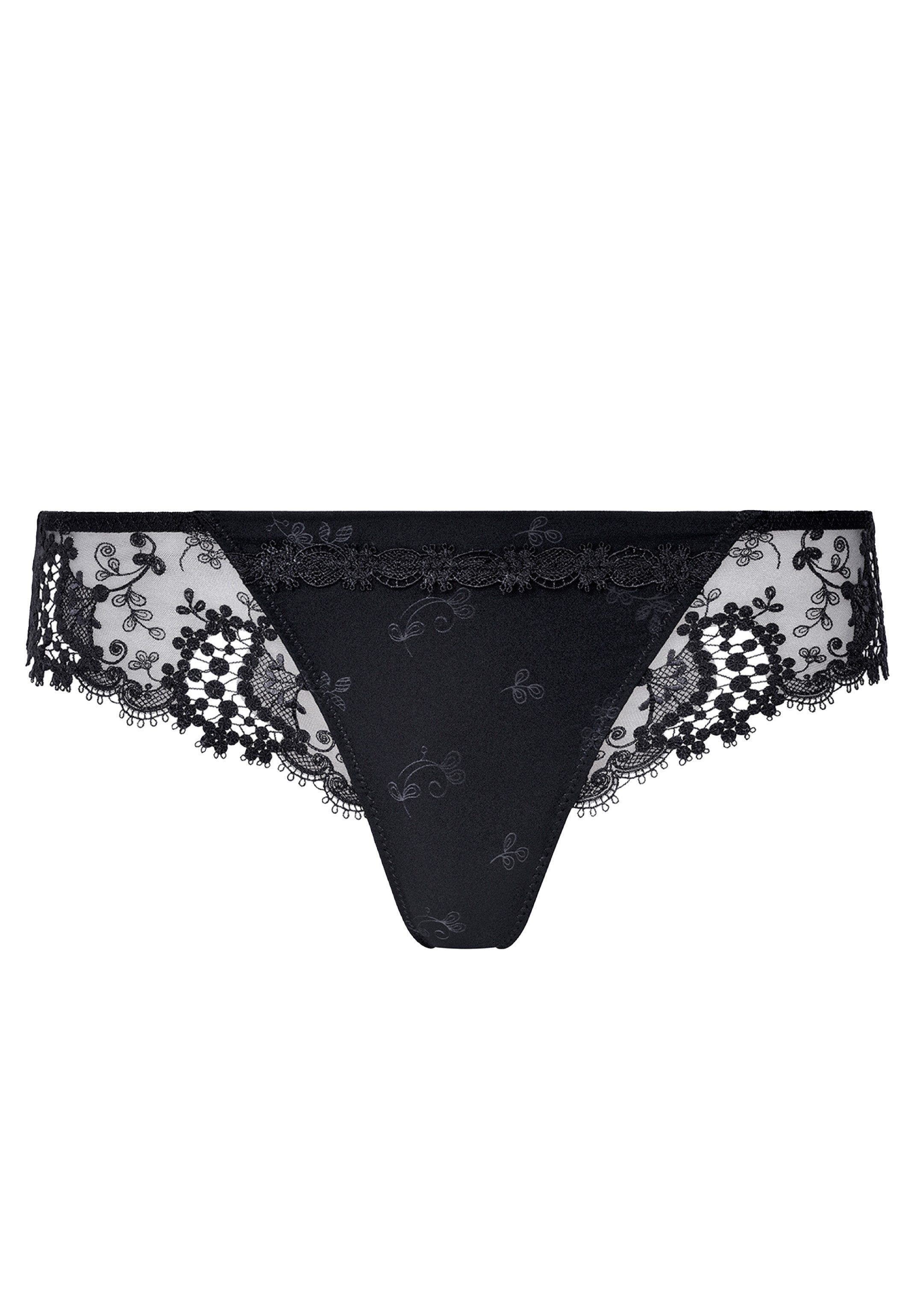 SIMONE PERELE T-String Wish (1-St) Tanga - Leicht transparent - Vorne blickdicht, Prachtvolle Stickerei