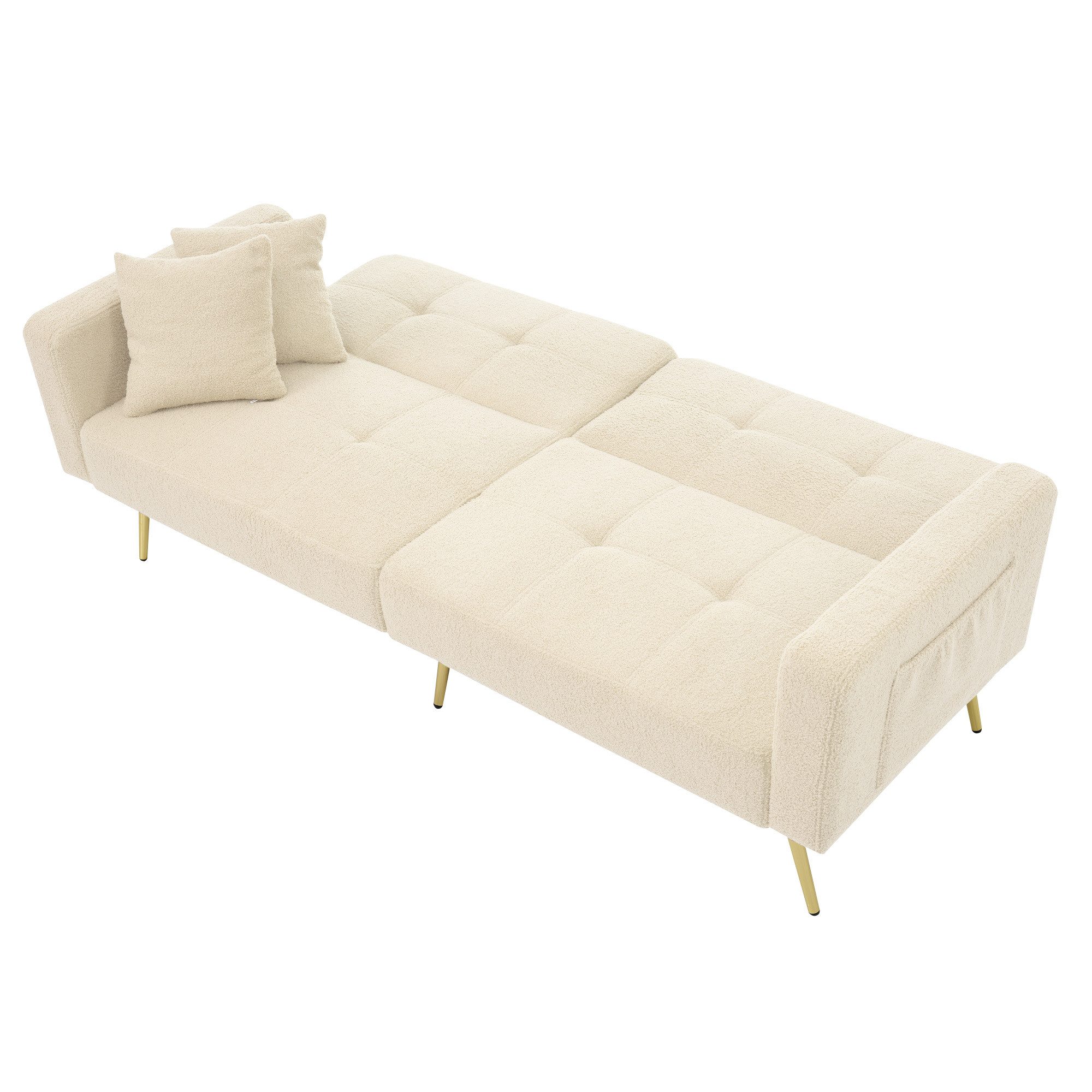 MC Star Schlafsofa Schlafsofa mit Bettfunktion, verstellbarem Winkel, golde günstig online kaufen