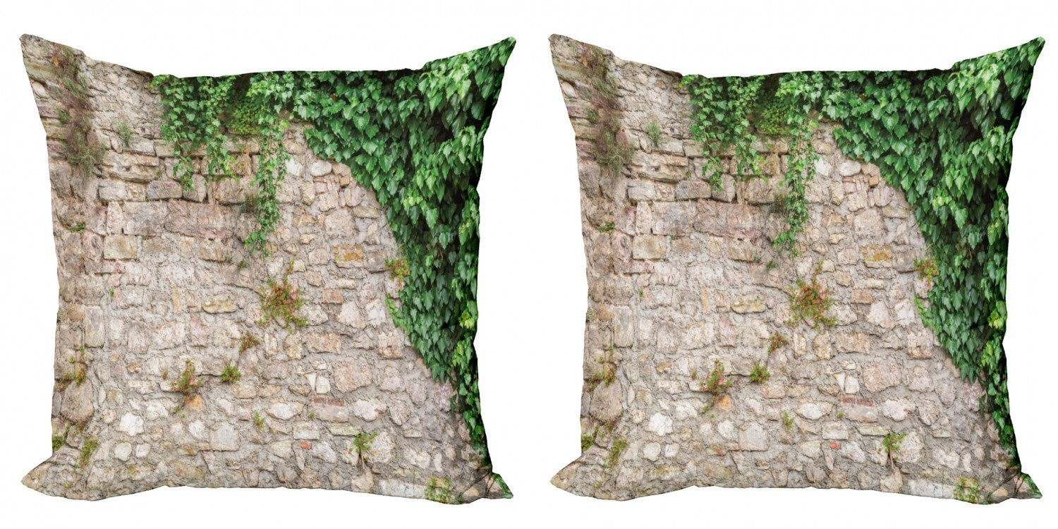 Wall Digitaldruck, Old Ziegelwand Kissenbezüge von Abakuhaus Doppelseitiger Im Stück), Modern Accent Ivy Grün (2 Alter