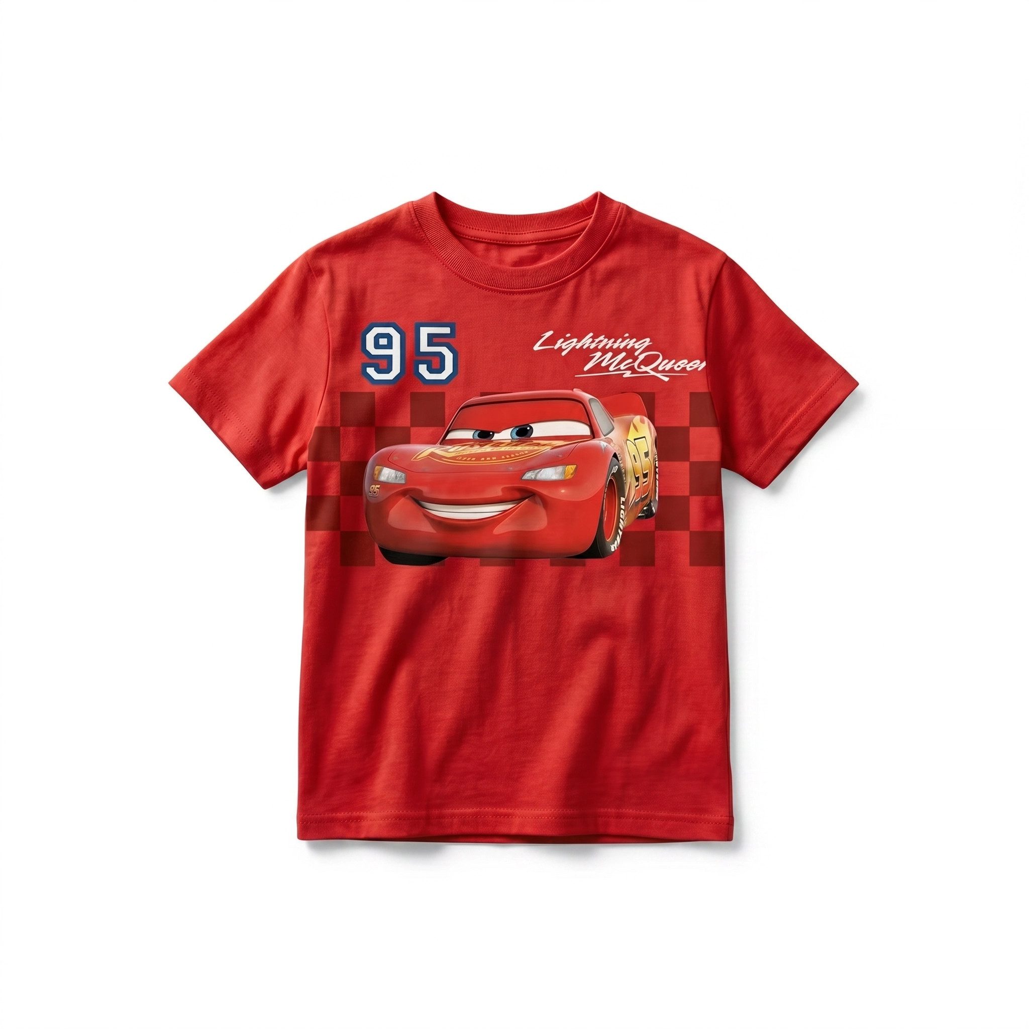 Disney Print-Shirt Disney Cars Lightning McQueen Kinder kurzarm T-Shirt 100% Baumwolle, Gr. 92 bis 116