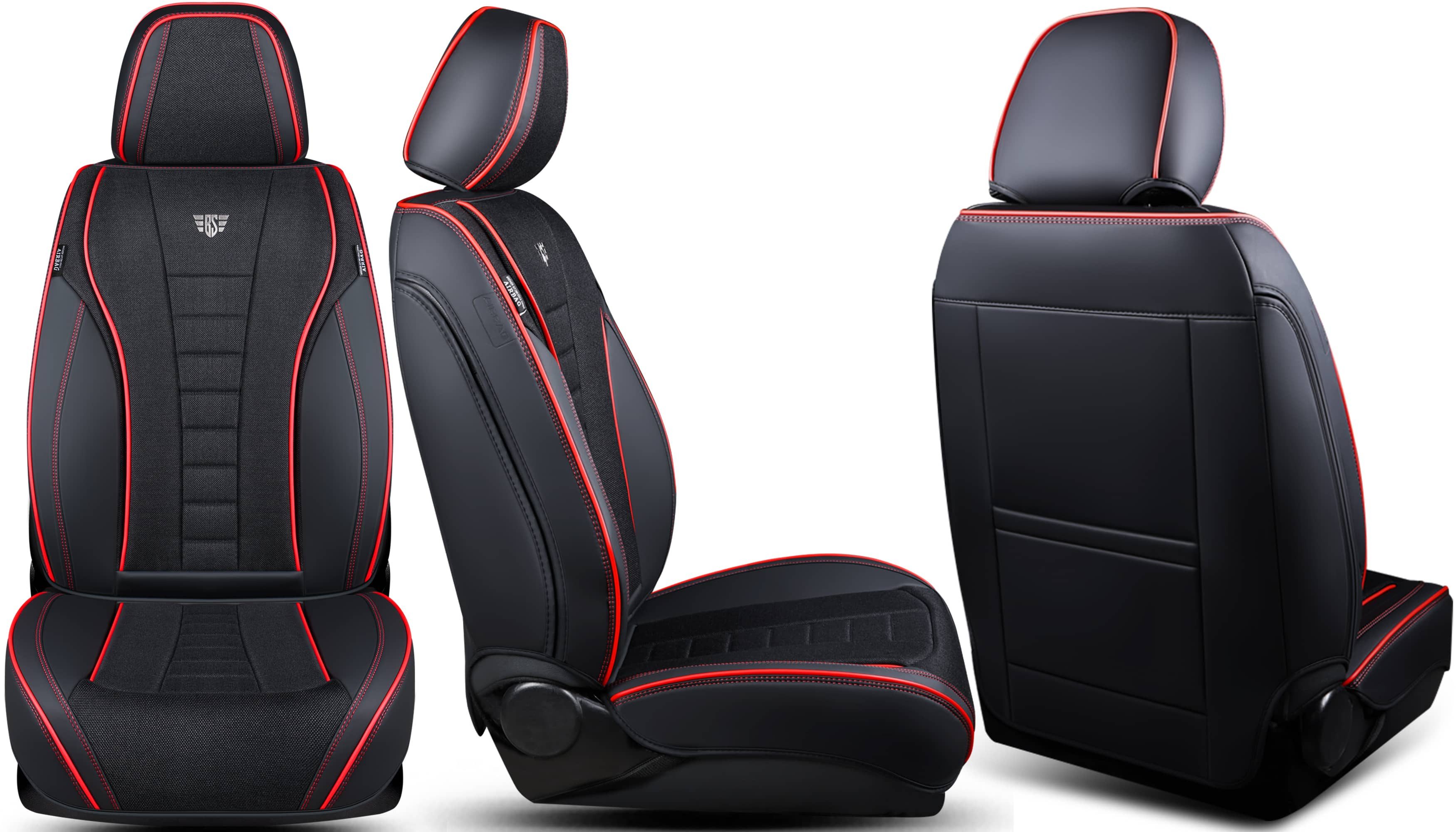 BREMER SITZBEZÜGE Autositzbezug für Opel Zafira C Bj 2011-19 (NL1), Set, Schonbezüge Sitzbezüge Fahrer und Beifahrer, in Schwarz