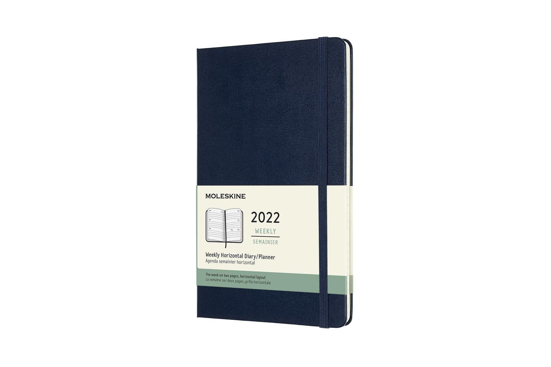 MOLESKINE Terminkalender Moleskine 12 Monate Wochen Notizkalender 2022 Large/A5, Saphir