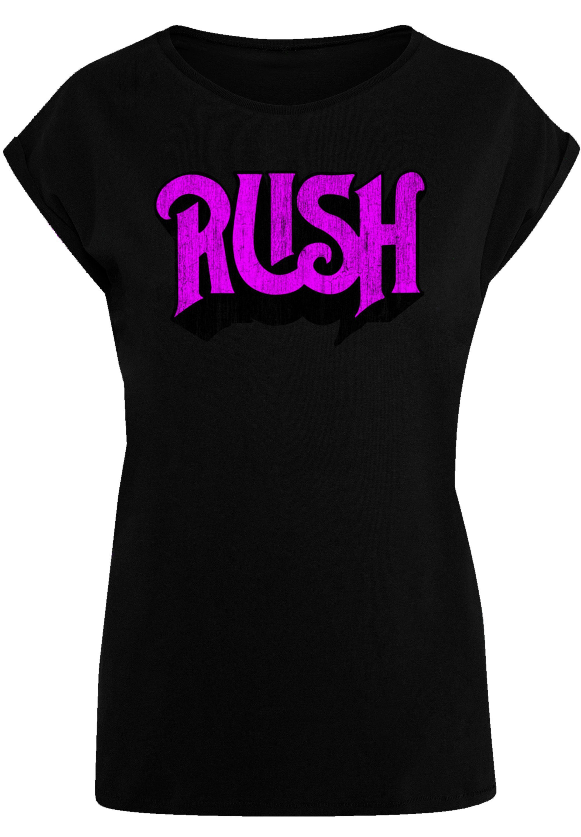 F4NT4STIC T-Shirt Rush Band Premium Logo Distressed Qualität Rock schwarz