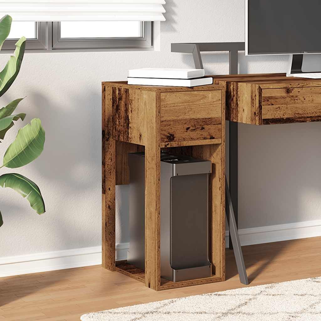 vidaXL Schreibtisch Computerschrank mit Schublade Altholz-Optik günstig online kaufen