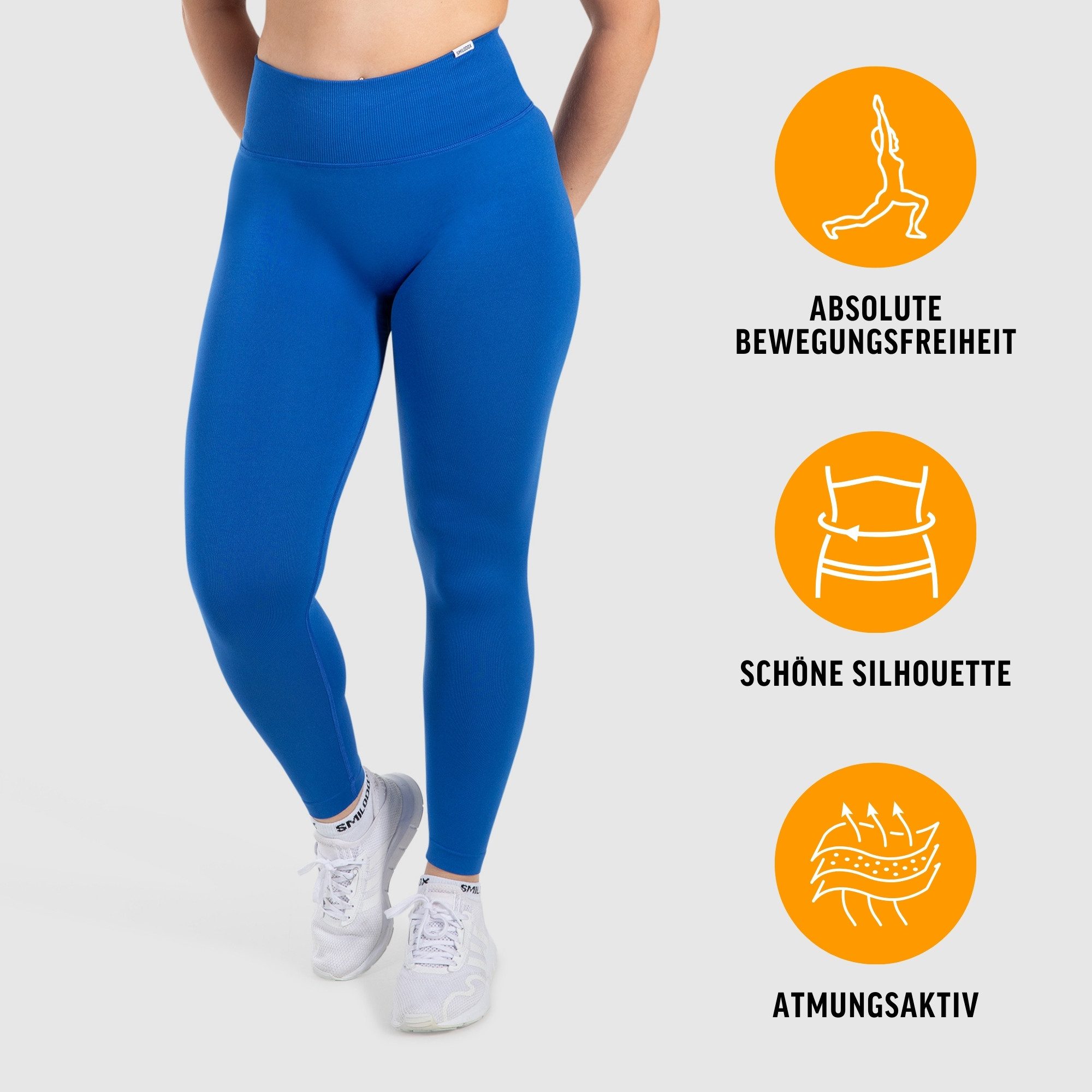Smilodox Leggings Sena, Nahtlose High Waist Sportleggings mit V-Kontur & Shaped Fit Figurformende Trainingshose aus atmungsaktivem Funktionsmaterial