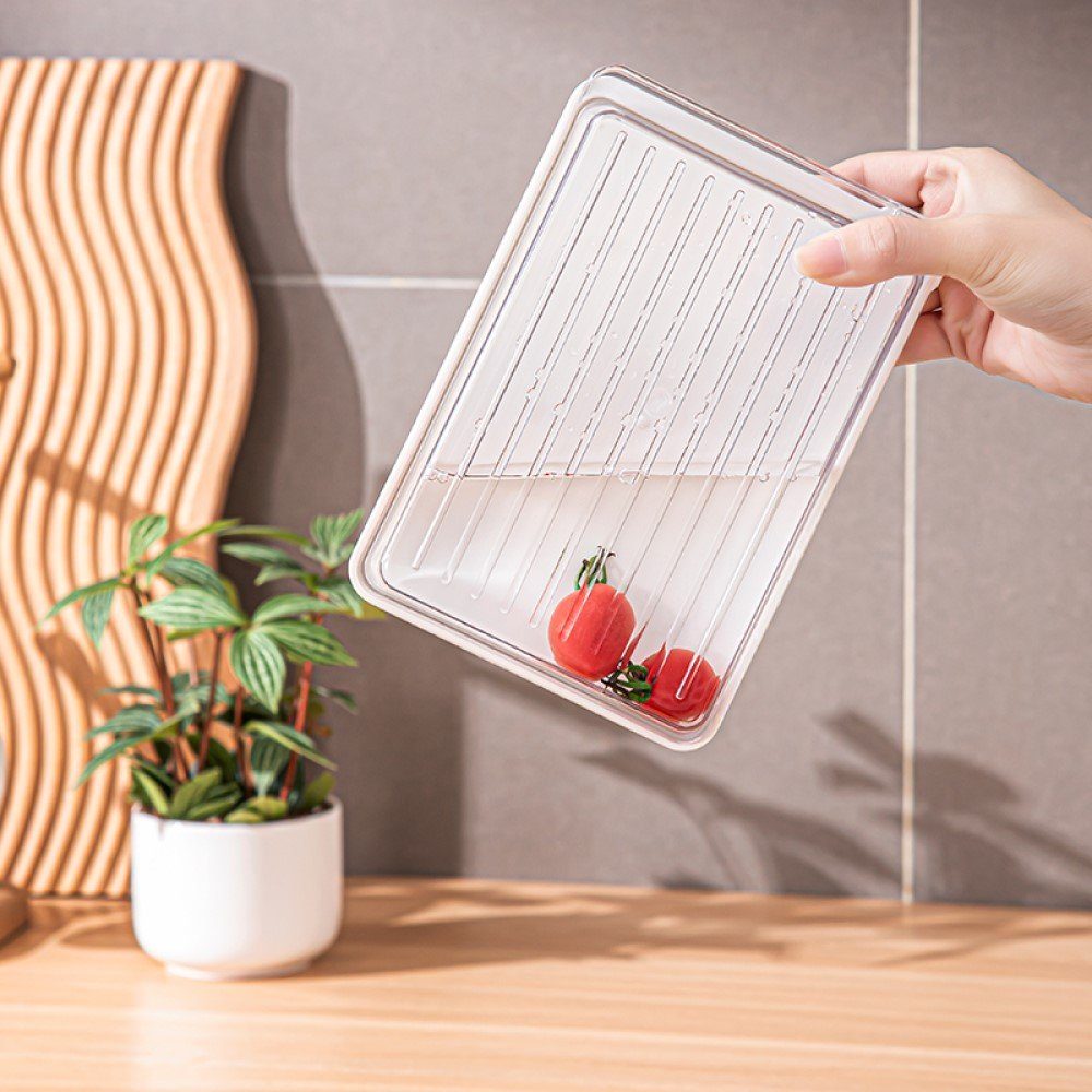 Creliv Frischhaltedose 4er Set luftdicht – Stapelbare Kühlschrankboxen mit Deckel, PET, (4-tlg), Stapelbar, BPA Frei