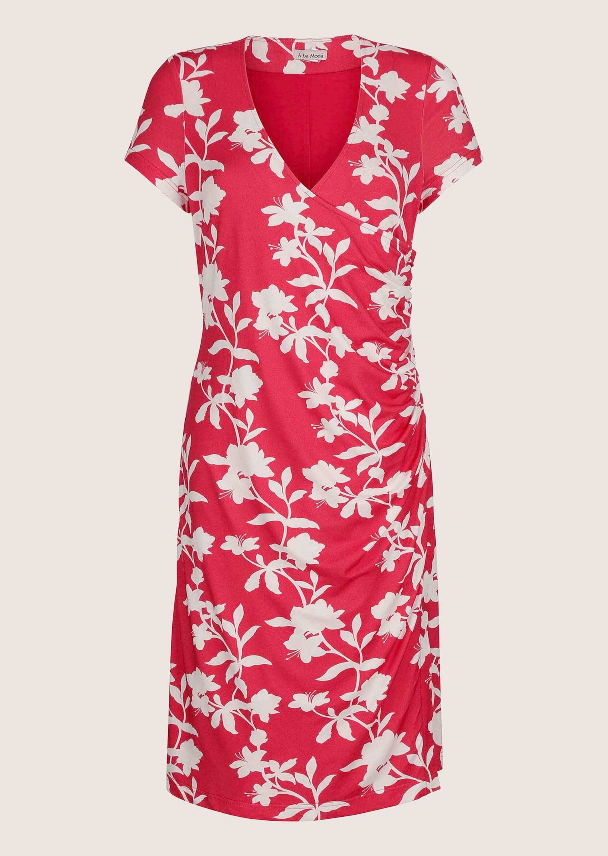 Alba Moda Jerseykleid Jerseykleid mit Raffung