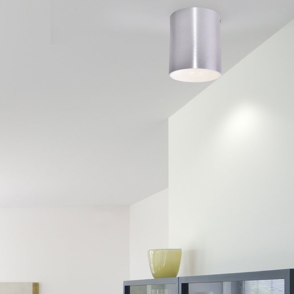 etc-shop LED Einbaustrahler, Set im Aufbau LED inklusive Strahler Wohnraum Neutralweiß, Leuchtmittel inklusive, Leuchte Flur Alu