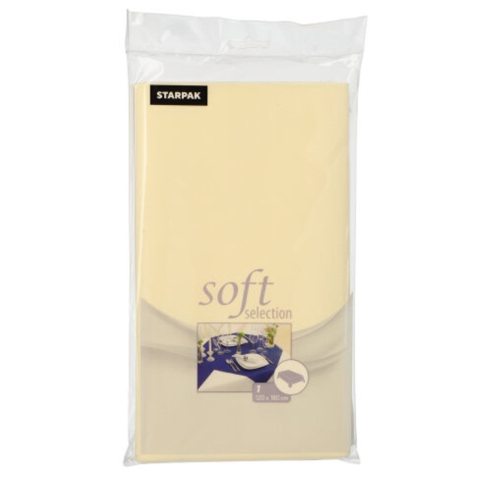 Starpak Tischdecke Tischdecke, stoffähnlich, Vlies "soft selection" 120 cm x 180 cm creme