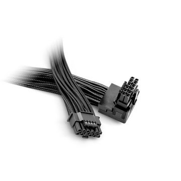 be quiet! 12V-2X6 / 12VHPWR 90° CABLE PCI-E Grafikkarten-Kabel, 12V-2X6, 12VHPWR (7 cm), 90° abgewinkelter Stecker, schwarz, 600W, für Grafikkarten, BC073