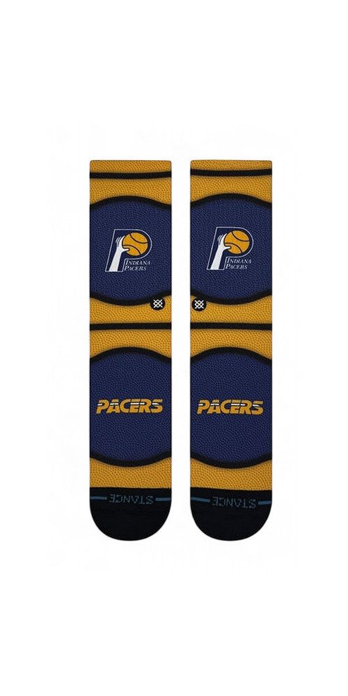Stance Socken Tagessocke Crew Indiana Pacers Ball blau/gelb - 1 Paar
