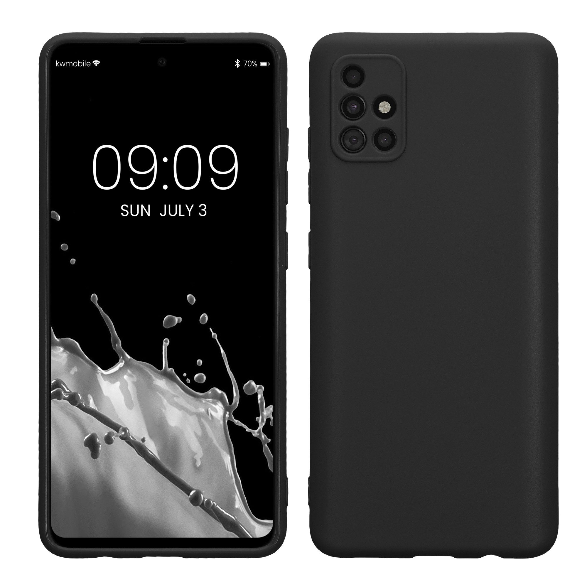 kwmobile Smartphone-Hülle Handyhülle für Samsung Galaxy A51 Hülle, Weiches Handy Silikon Case - Schutzhülle Cover