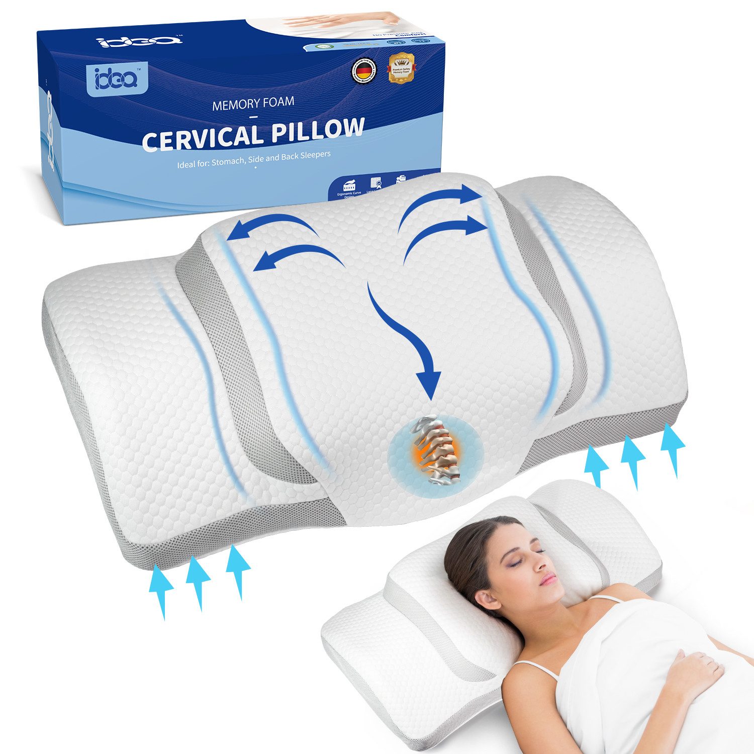 Esun Kopfkissen Memory Foam Kissen, Kopfkissen, Nackenkissen, Seitenschläfe günstig online kaufen