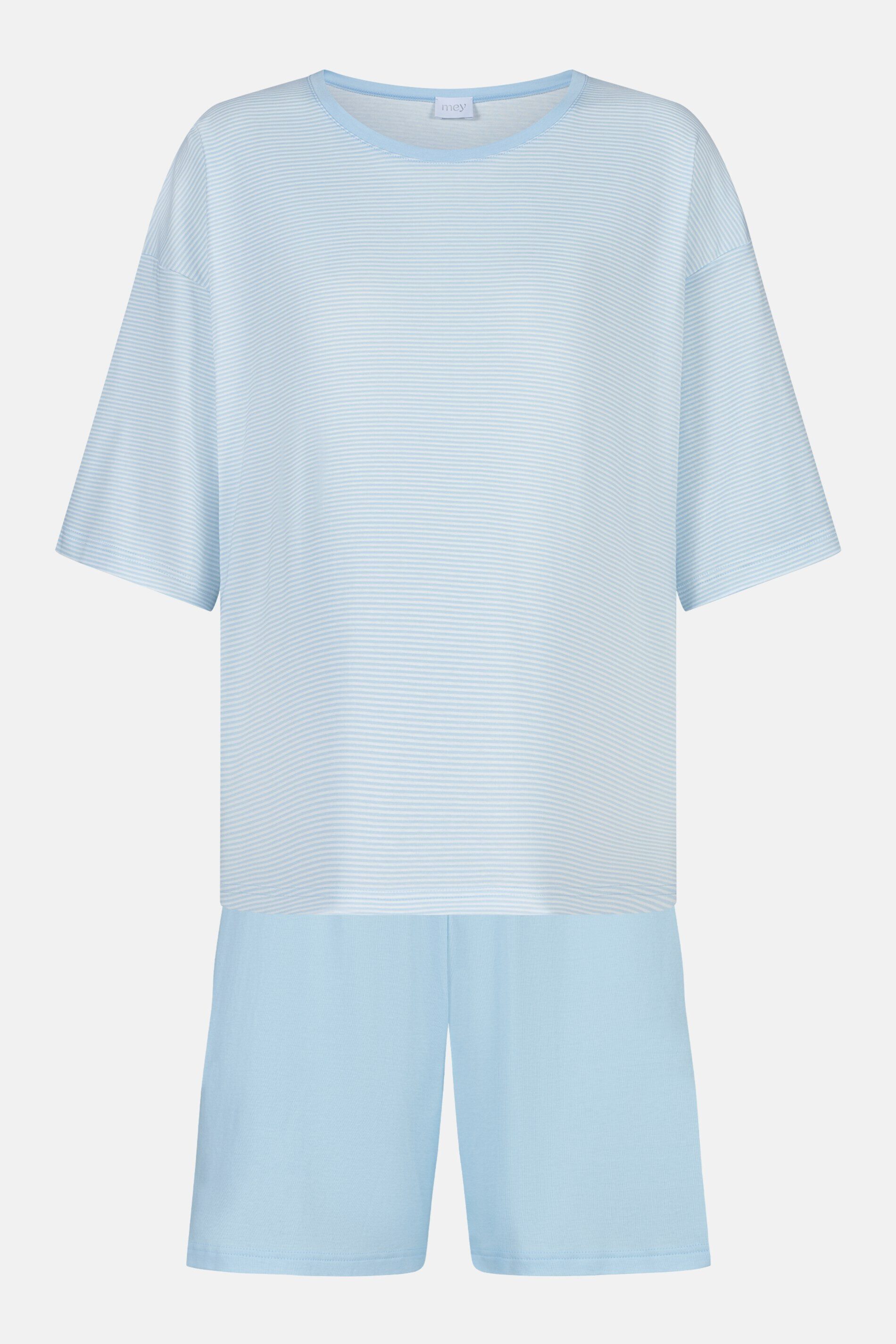 Mey Schlafanzug Mey Anzug kurz Serie Simple Stripes Gestreift (2 tlg) Reine Baumwolle, Jersey-Qualität, purer Komfort