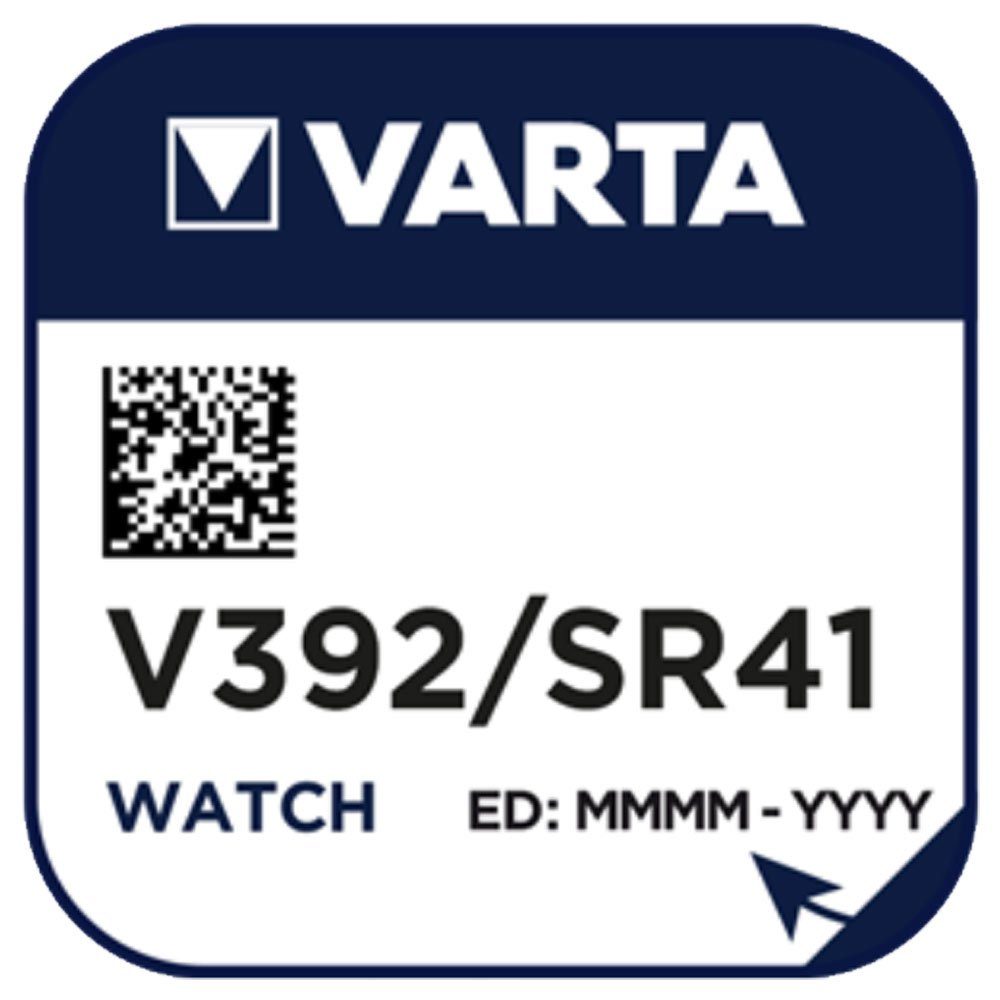 VARTA Varta Uhren-Batterie V392 Knopfzelle LR41, AG3, SR41, SR41W Batterie, (1,6 Volt V)
