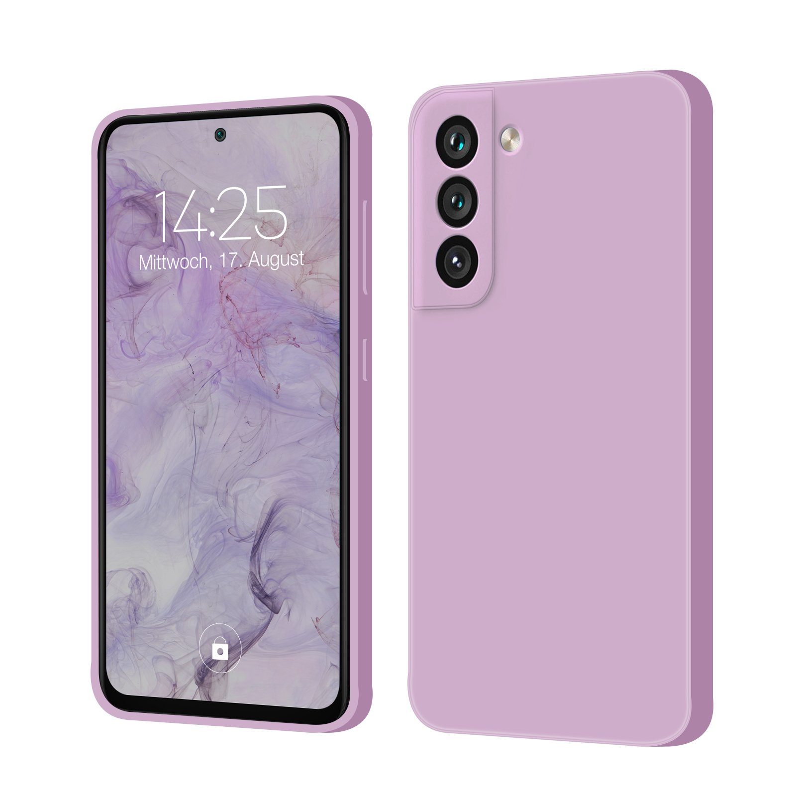 Tec-Expert Handyhülle SoftGrip Cover Hülle für Samsung Galaxy S21 FE, Handy Case Bumper integrierter Kameraschutz flexibel