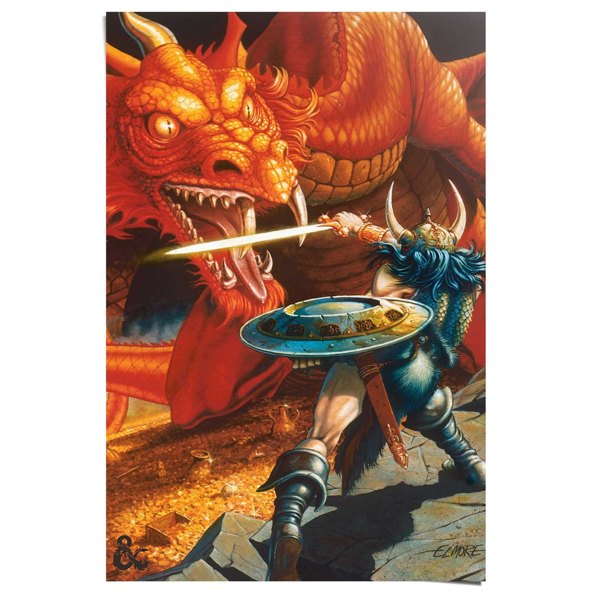 & Dungeons Poster dragon classic Dragons Reinders! - battle red