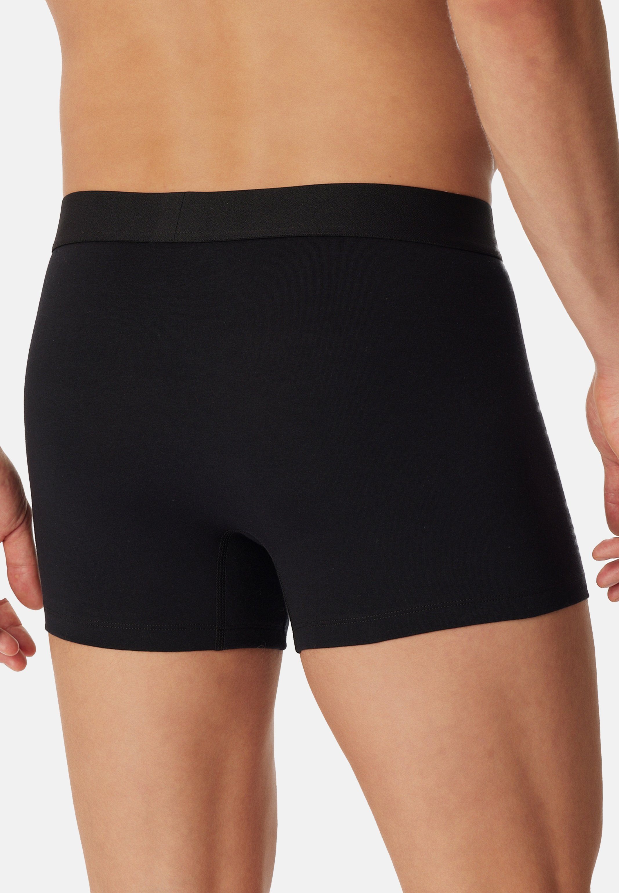 Pack - Pant Ohne Retro 95/5 - (HW23) Organic 909 - / (Spar-Set, 3-St) Short Retro 3er Baumwolle - Eingriff Schiesser Cotton Boxer Schwarz