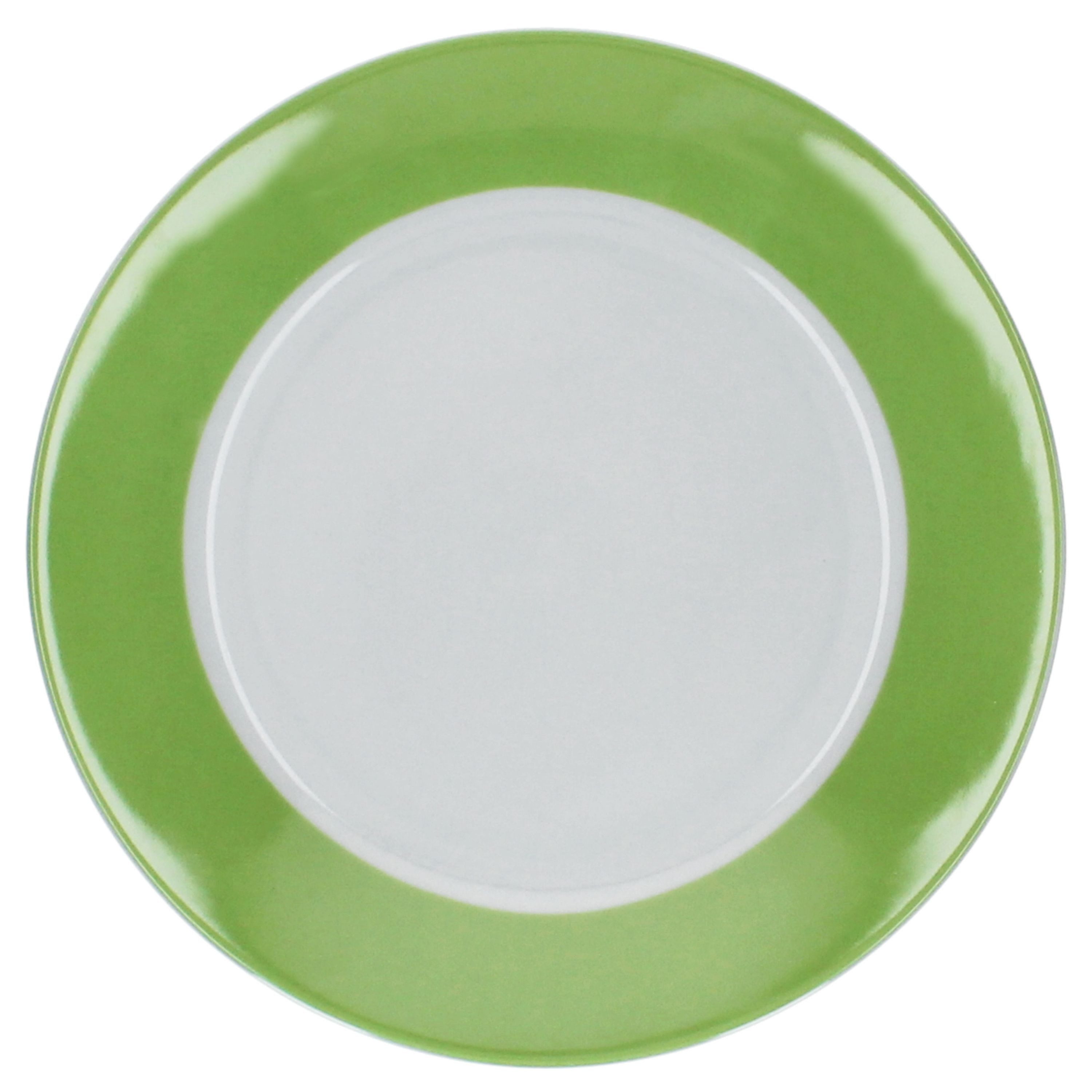 MamboCat Frühstücksteller 6er Set Variant Grün Kuchenteller bunte Frühstücks-Teller Dessert